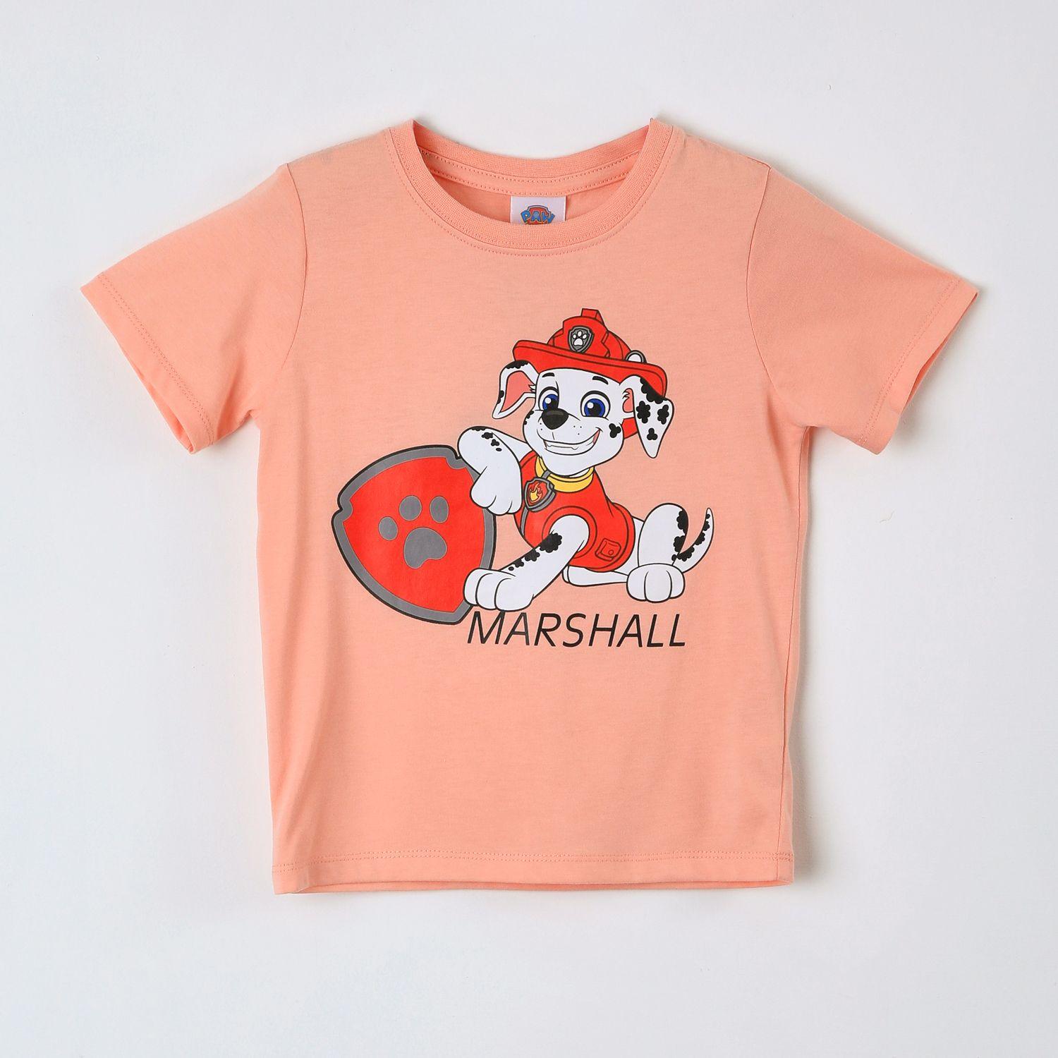 Polera Manga Corta Niño Paw Patrol Coral-0