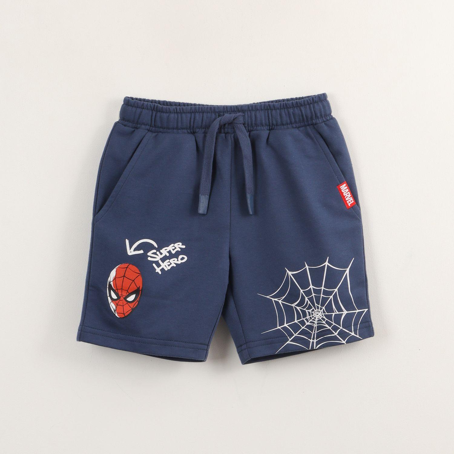 Short Cordón Niño Azul Personaje Spiderman Marvel-0