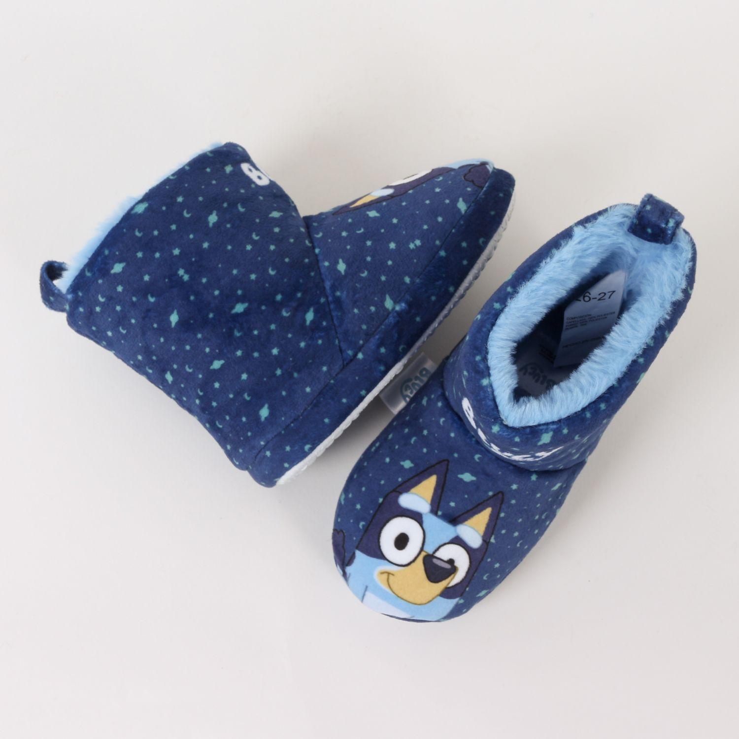 Pantufla Bota Niño Invernal Cielo Nocturno Azul Bluey-3
