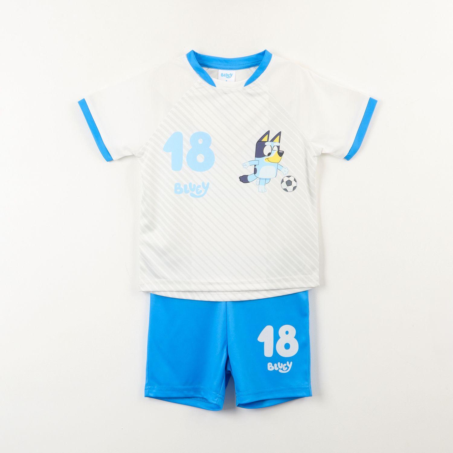 Conjunto Niño Futbol Blanco Bluey-0