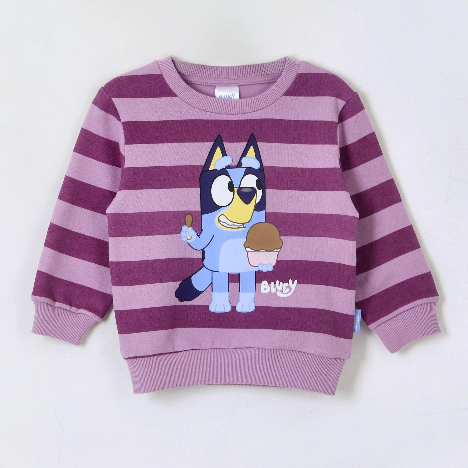 Polerón Cerrado Niña Rayas Ice Cream Morado Bluey-0