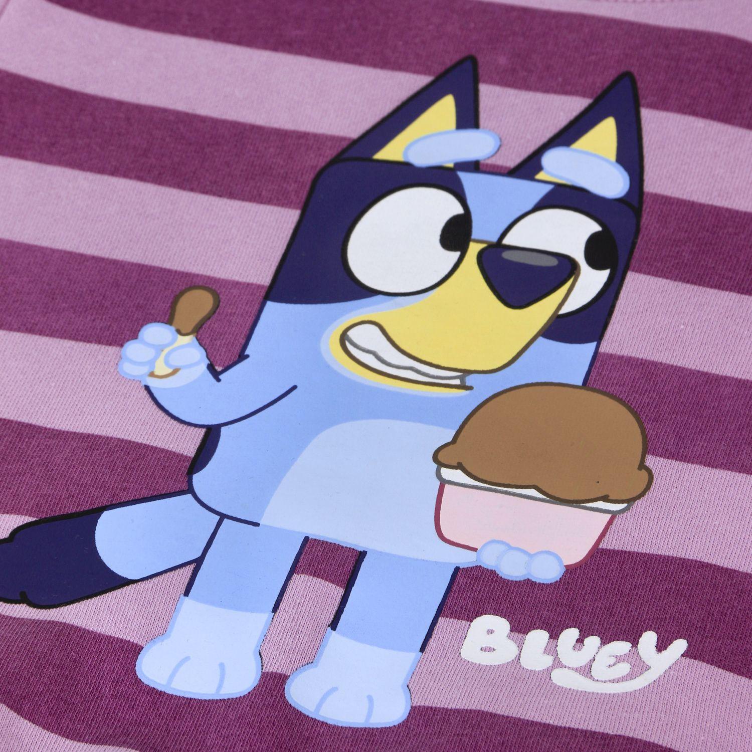 Polerón Cerrado Niña Rayas Ice Cream Morado Bluey-2