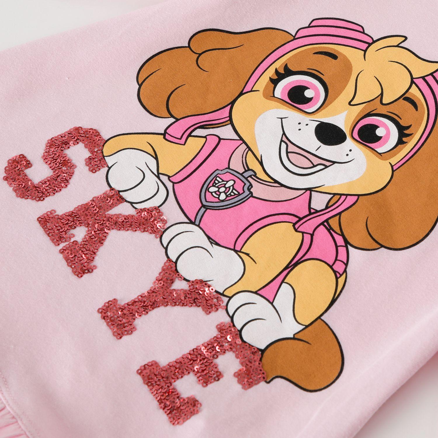 Polera Manga Larga Niña Happy Rosado Paw Patrol-1