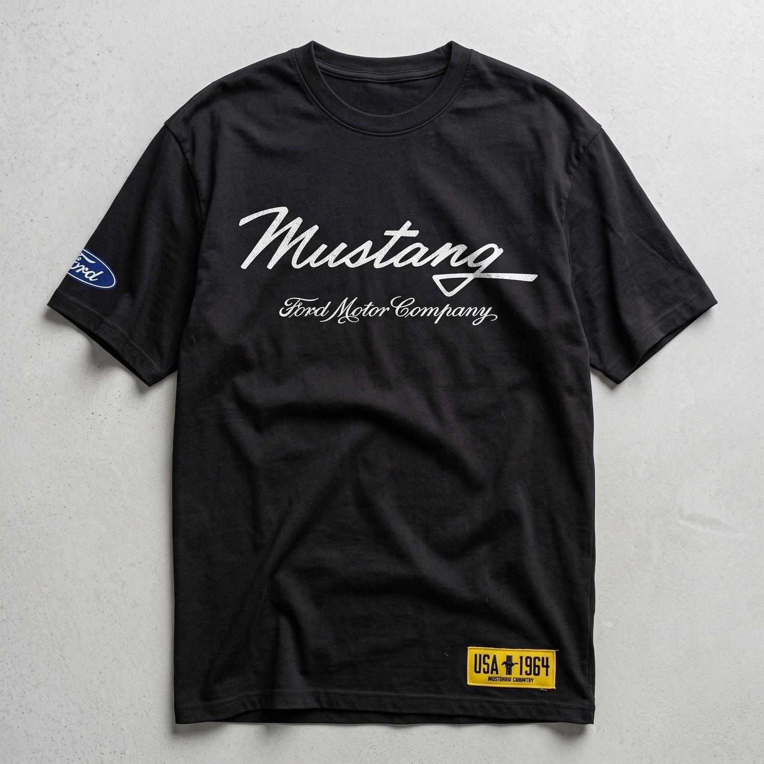 Polera Manga Corta Hombre Ford Logo Negro-2