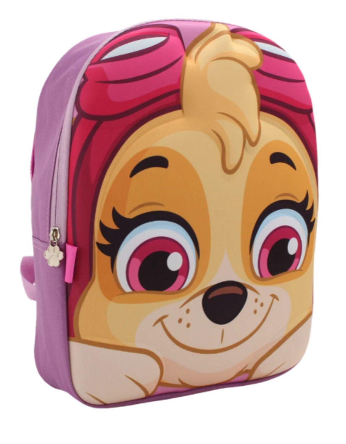 Mochila Niña Skye Face 3D Rosada Paw Patrol-3