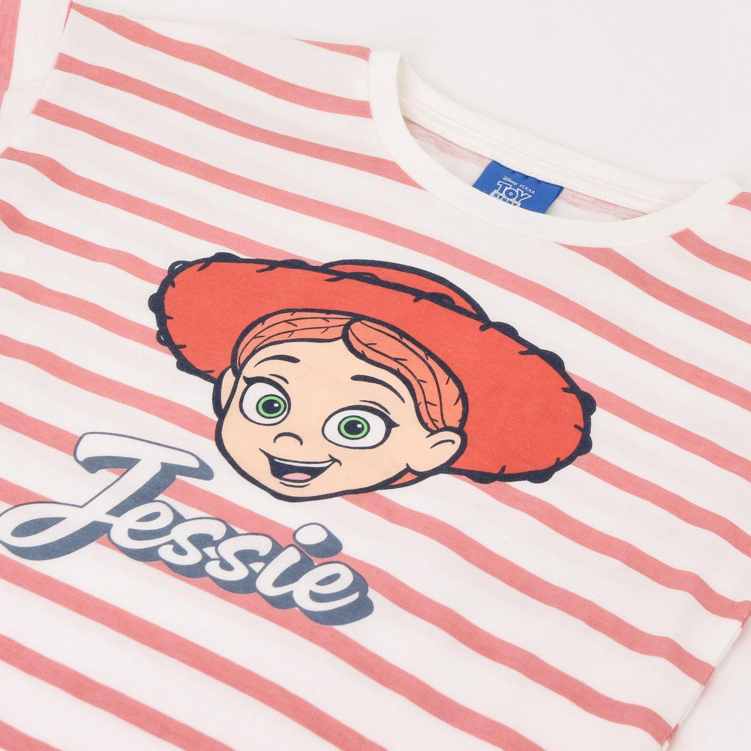 Polera Manga Larga Niña Rayas Jessie Toy Story Blanco Disney-2