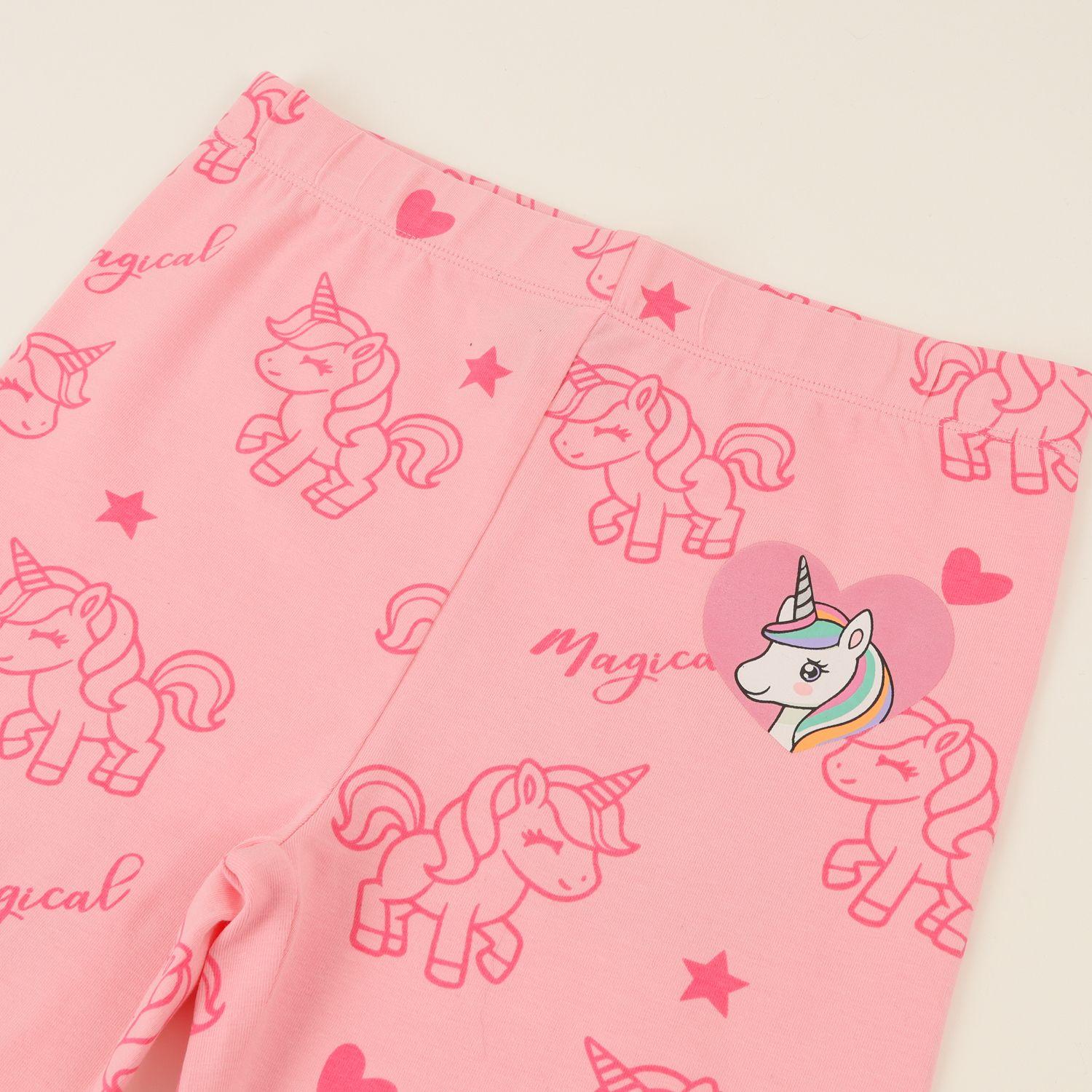 Calza Niña Rosado Full Print Unicornio-2
