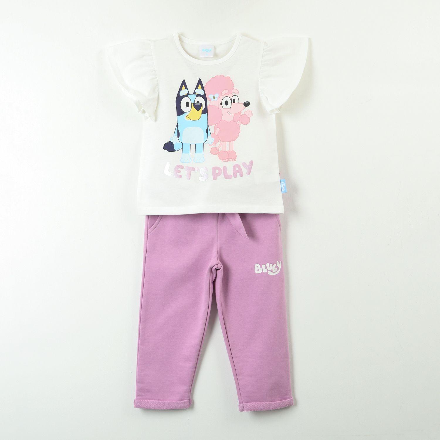 Conjunto Niña Lets Play Blanco Coco Y Bluey-0