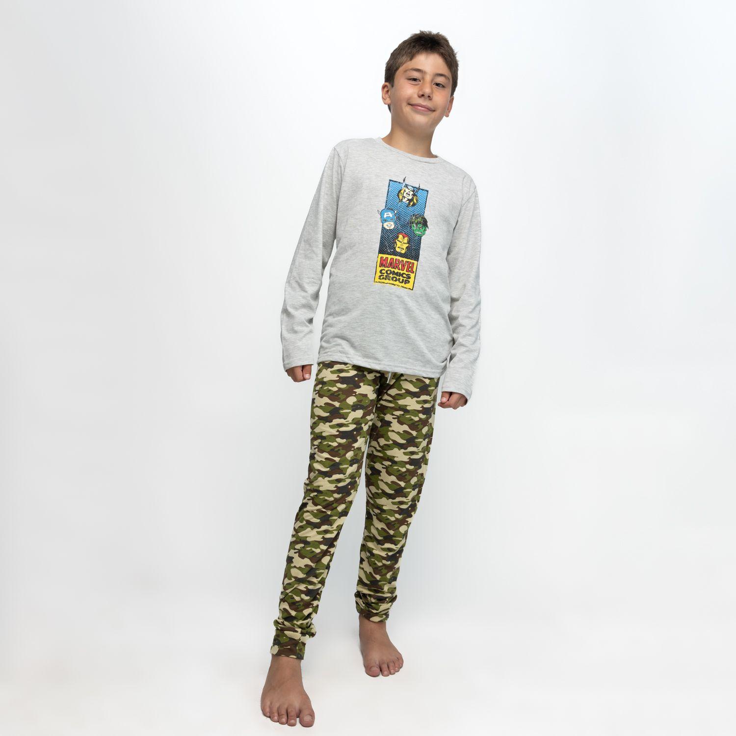 Pijama Niño Avengers Camu Gris Marvel-0