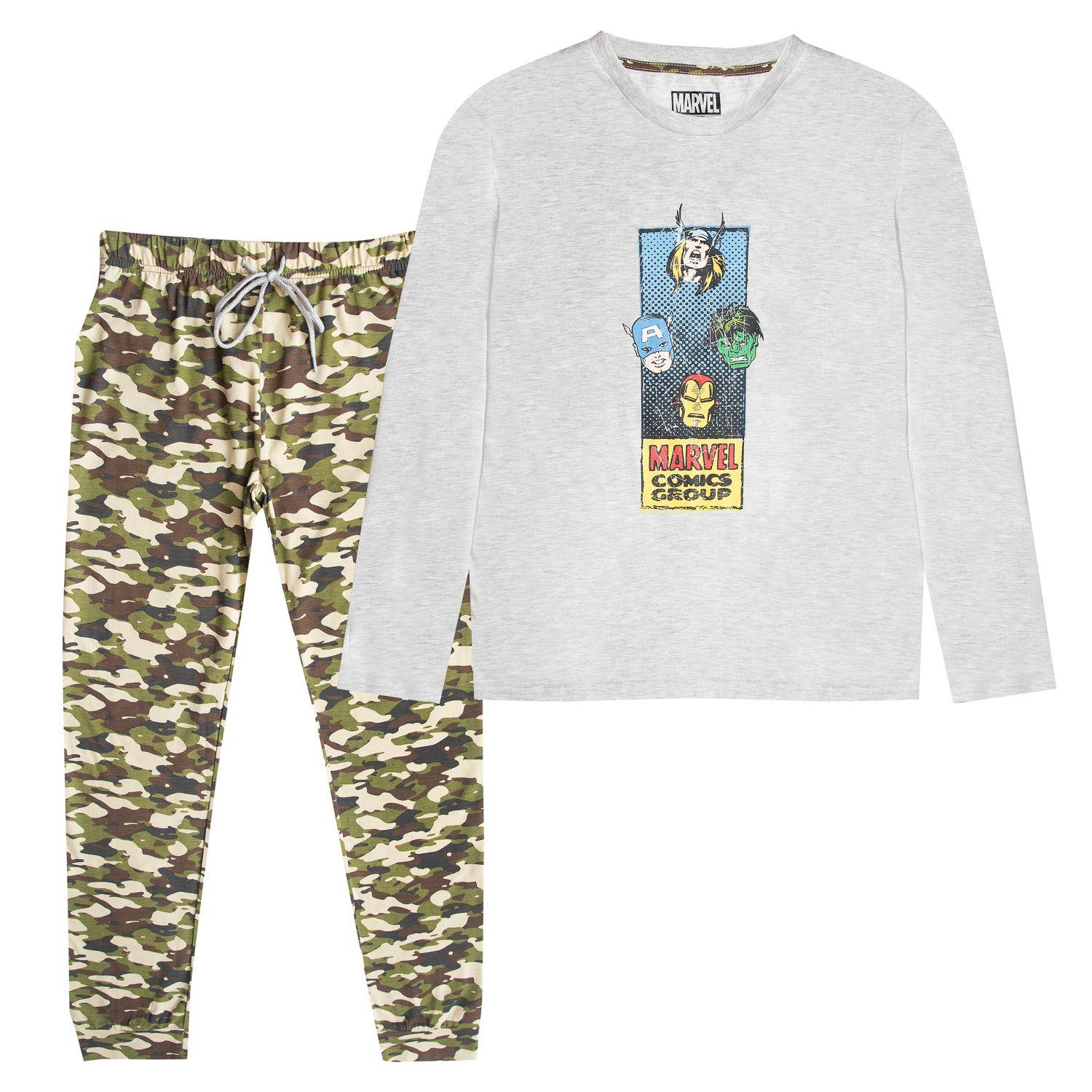 Pijama Niño Avengers Camu Gris Marvel-2