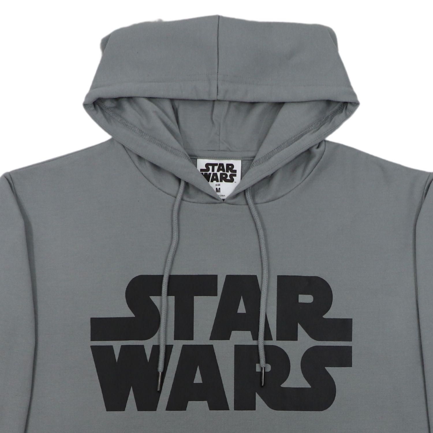 Poleron Hombre  Star Wars  Logo Gris-1