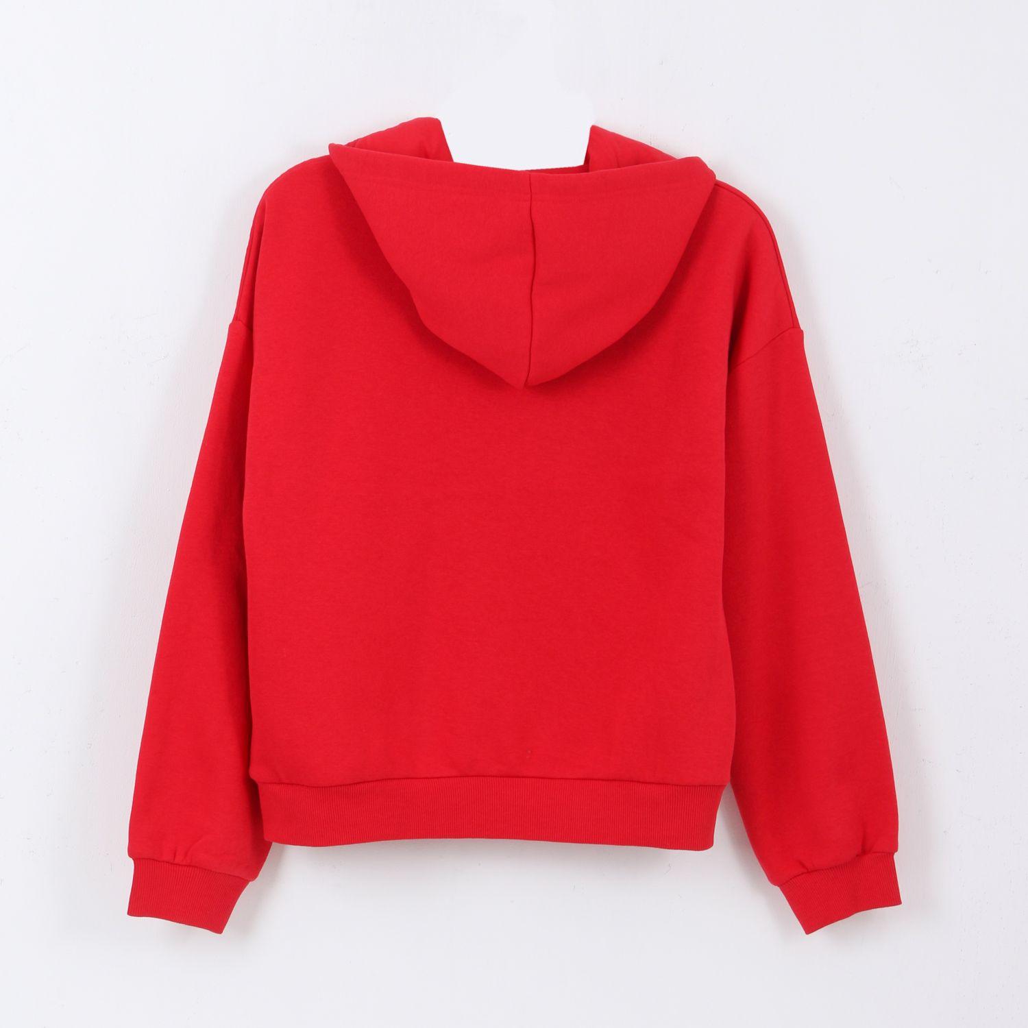 Polerón Niña Hoodie Orejas Minnie Mouse Rojo Disney-1