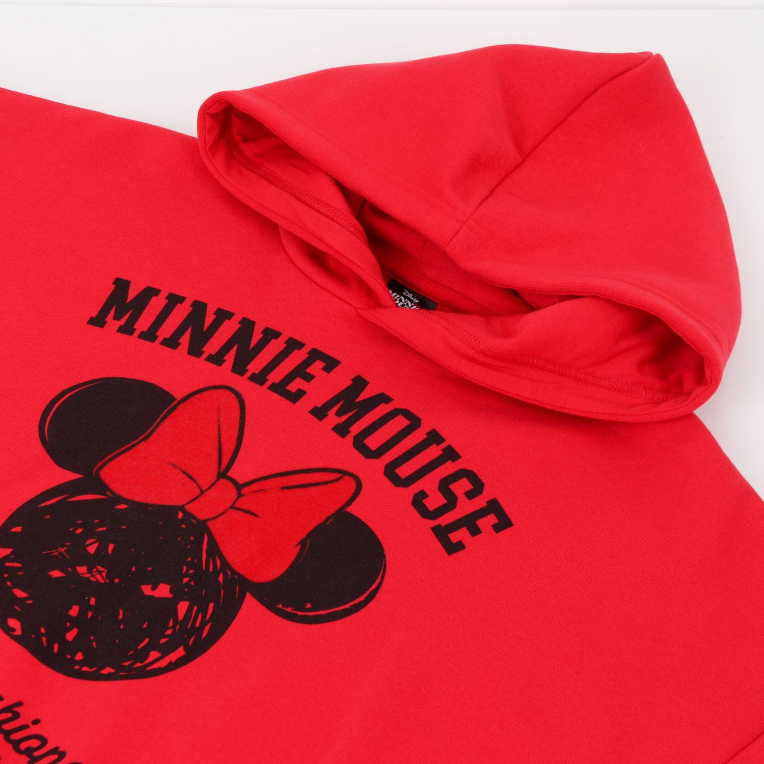 Polerón Niña Hoodie Orejas Minnie Mouse Rojo Disney-2