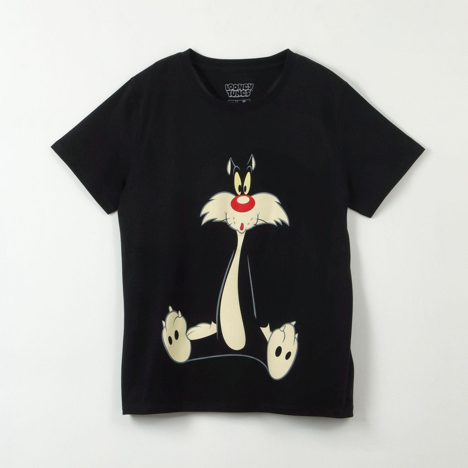 Polera Manga Corta Mujer Silvestre Negro Looney Tunes-0