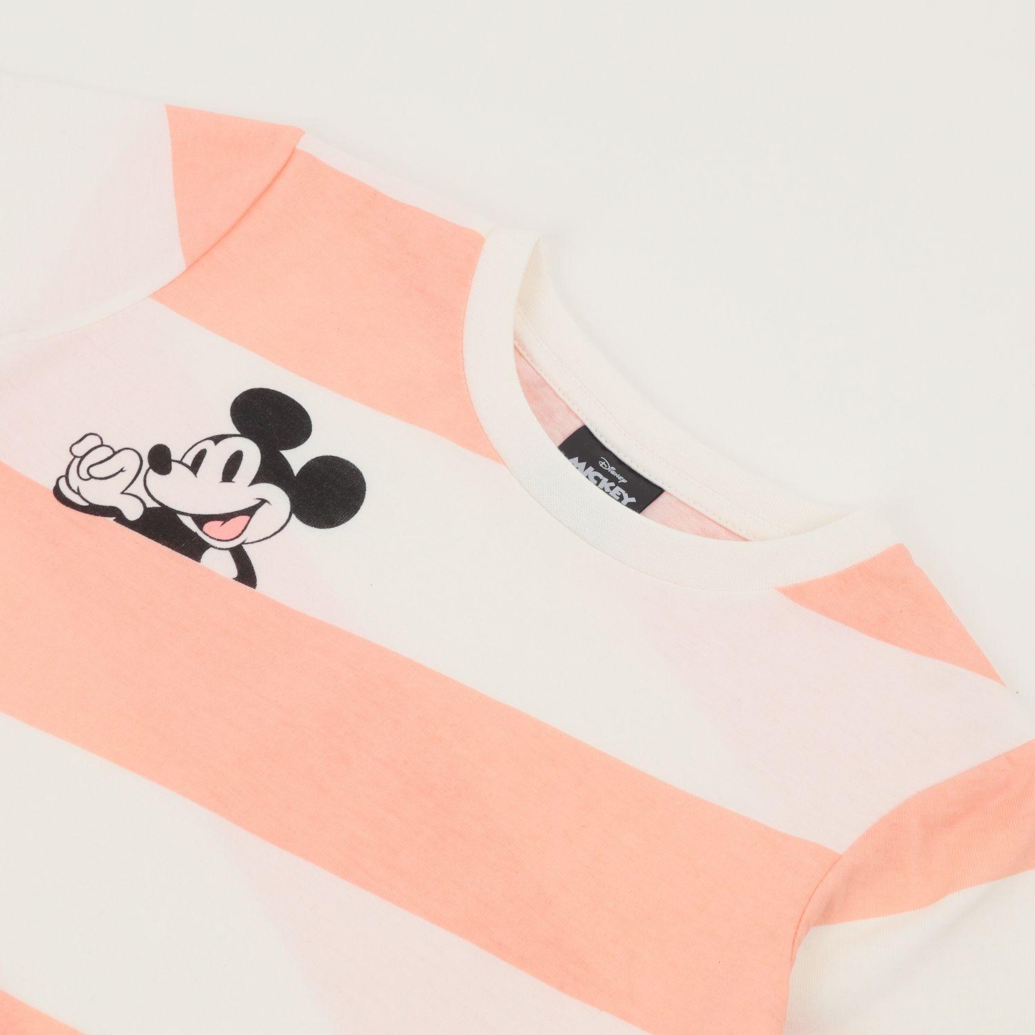 Polera Manga Corta Niño Beige Estampado Mickey Disney-3