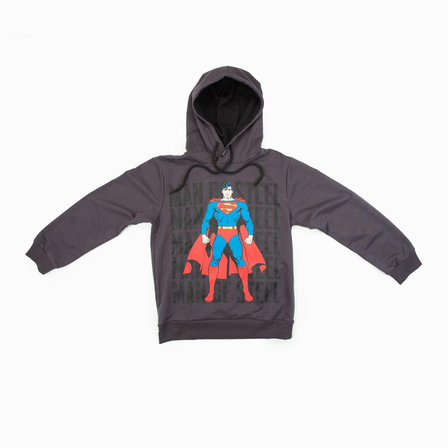 Poleron Niño Superman Standing Negro DC Comics-2