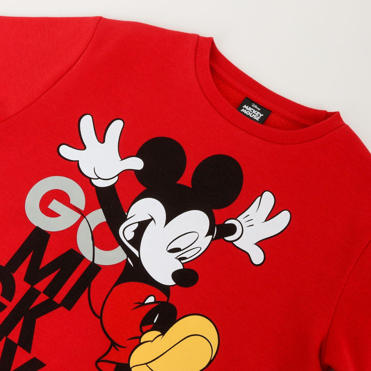 Polerón Cerrado Niño Mickey Mouse Saltando Rojo Disney-2