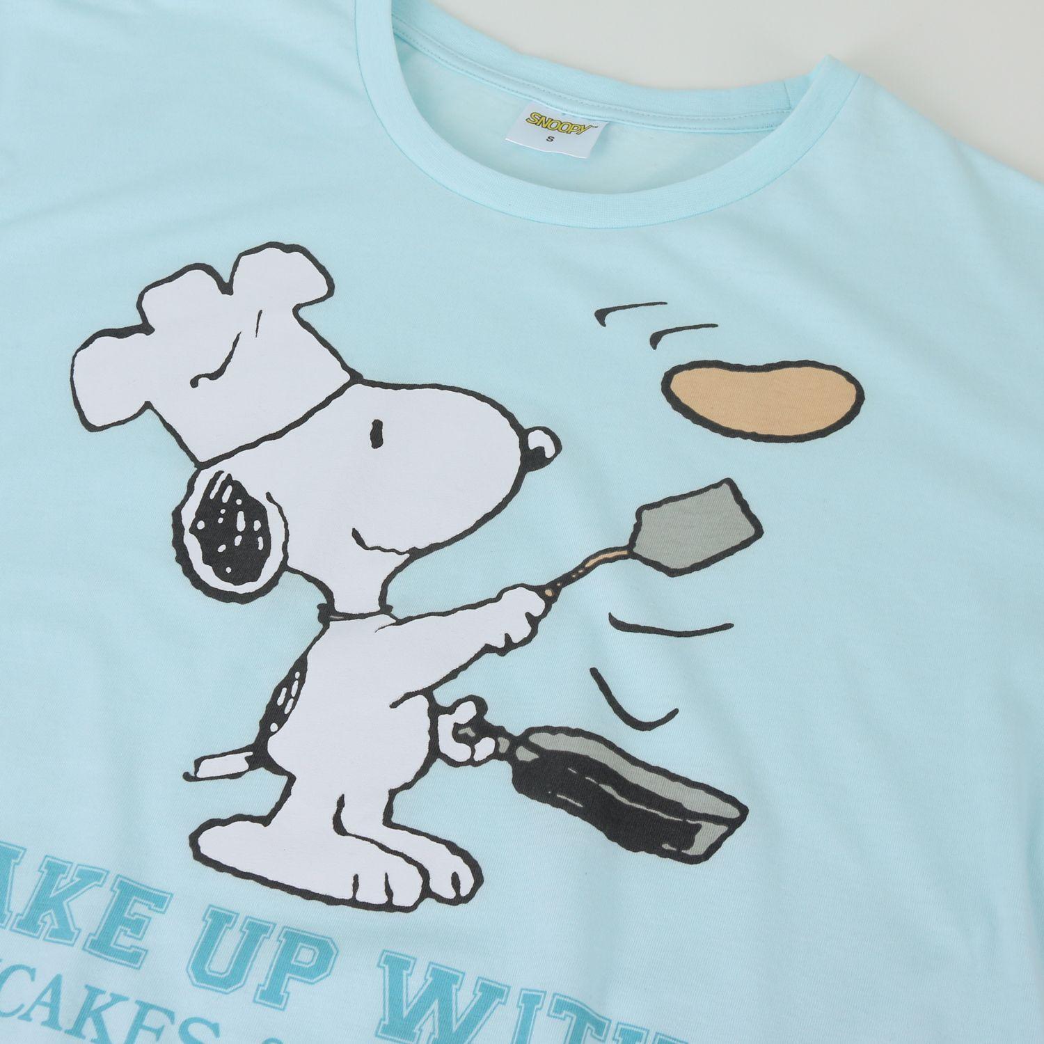 Pijama Manga Corta Mujer Celeste Cocinando Snoopy-2