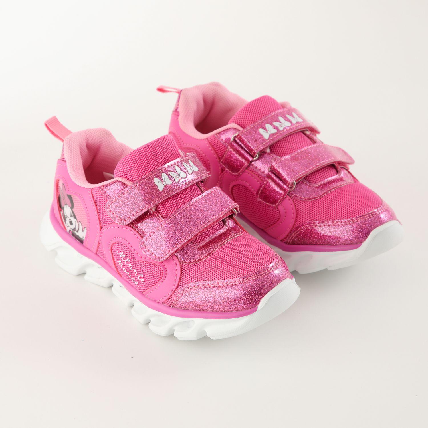 Zapatilla Con Luces Niña Contenta Minnie Rosado Disney-1