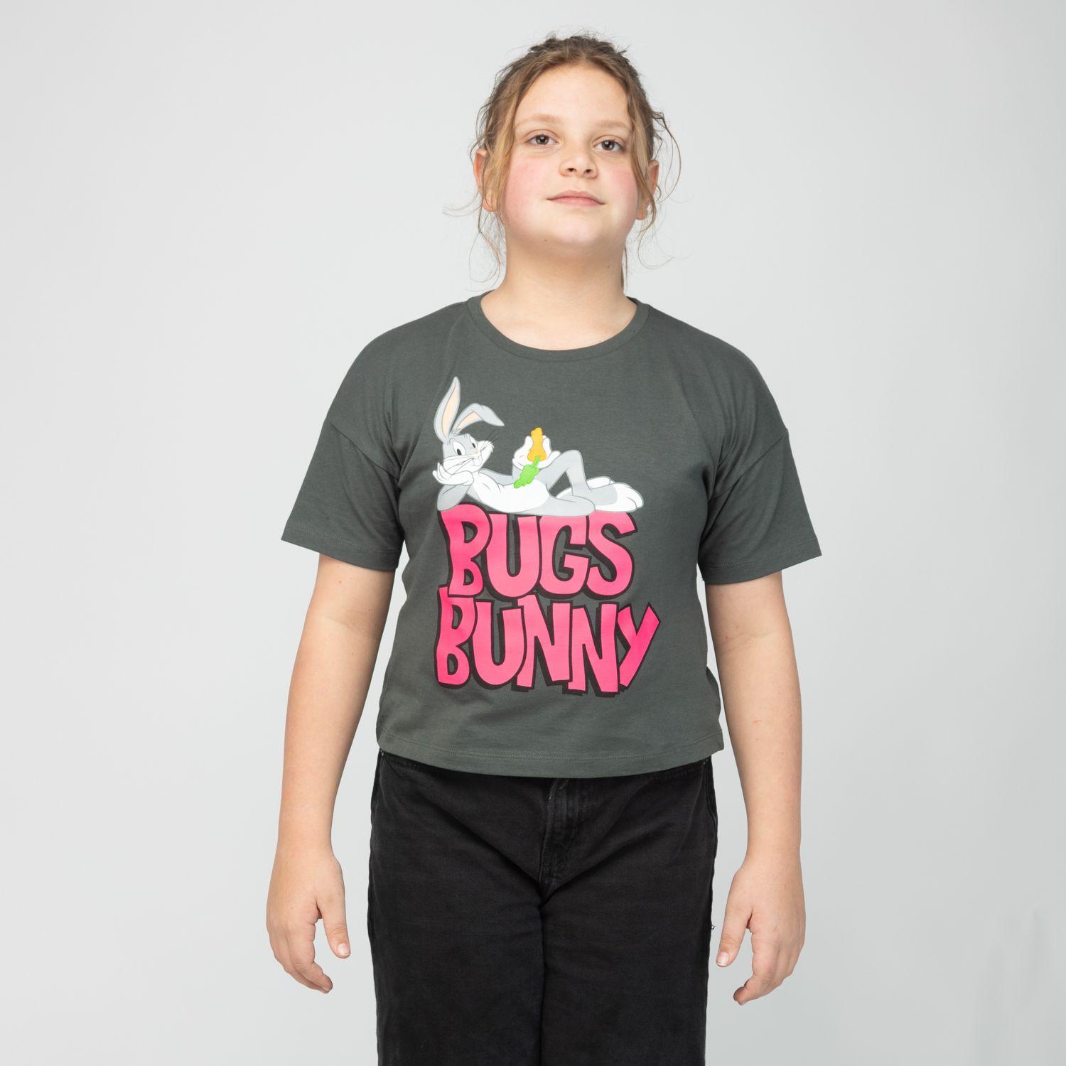 Polera Niña Looney tunes Bugs Gris Warner Bross-0