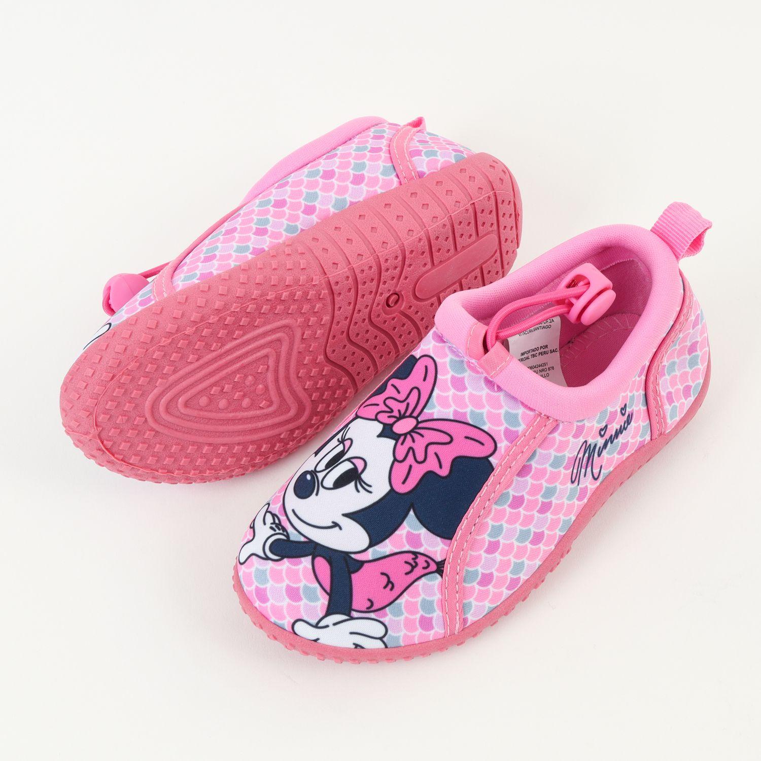 Zapato De Agua Niña Rosado Escamas Minnie Disney-3