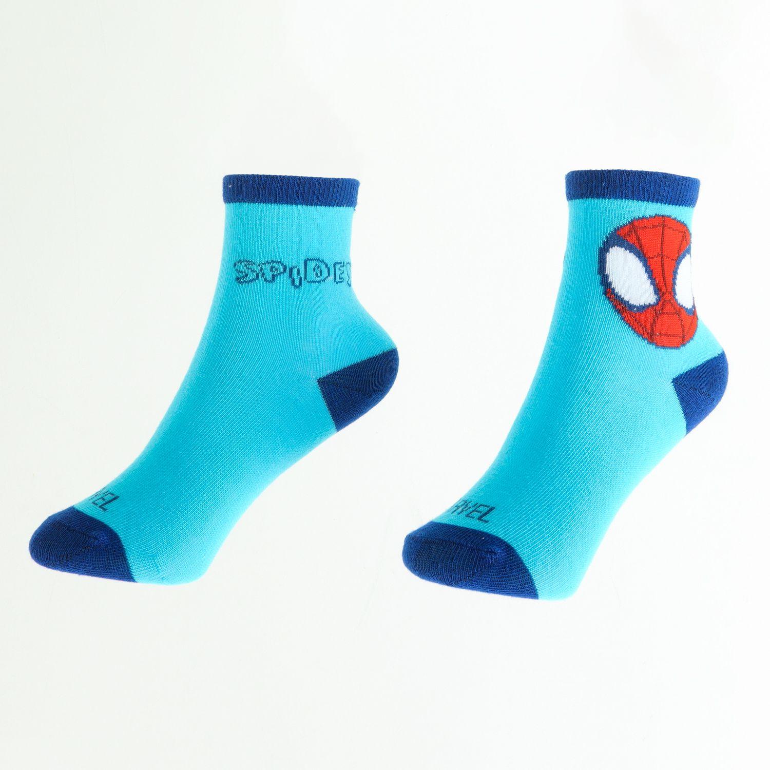 Bipack Calcetines Niño Spidey Caritas Celeste Marvel-1