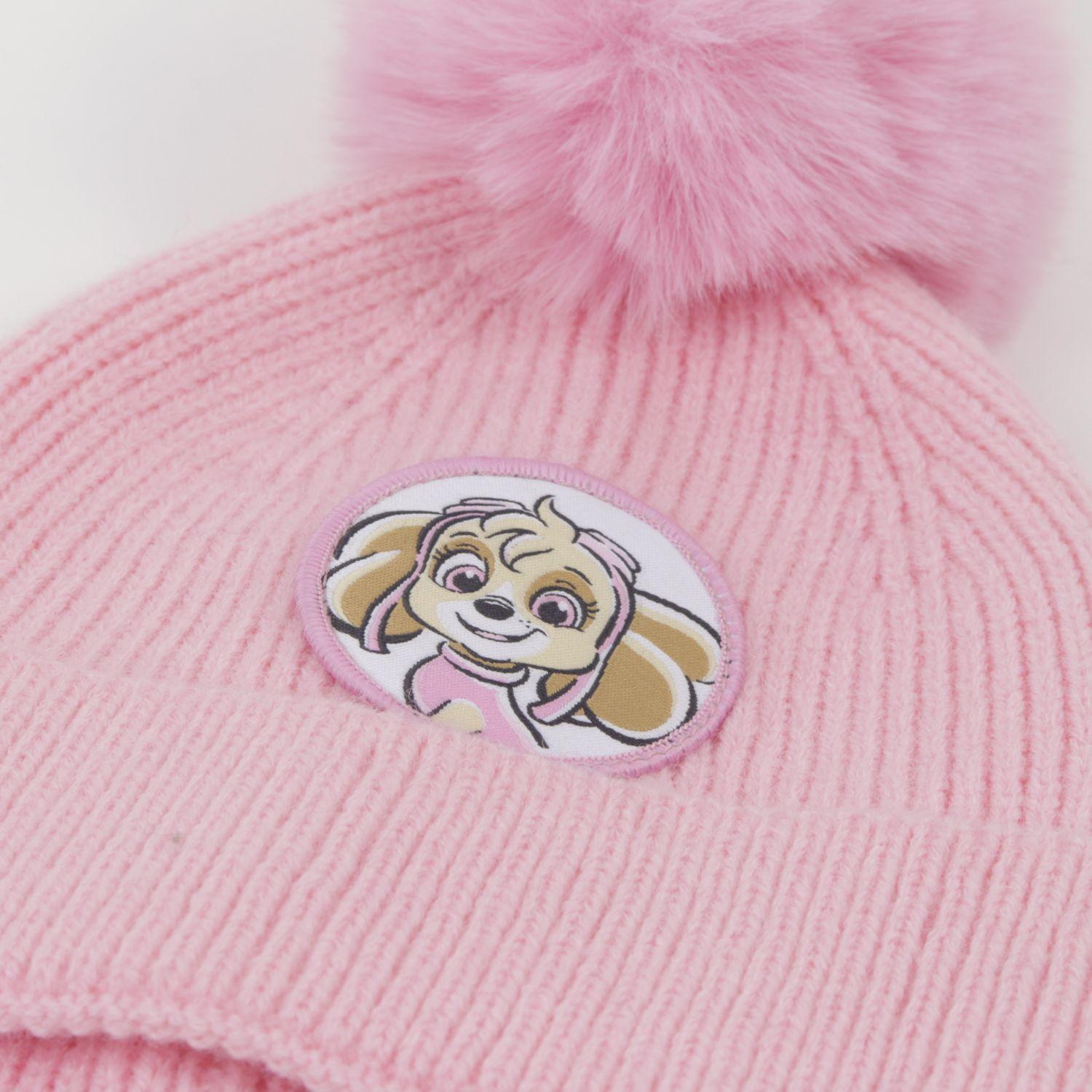 Gorro con Pompón Niña Skye Rosado Paw Patrol-2