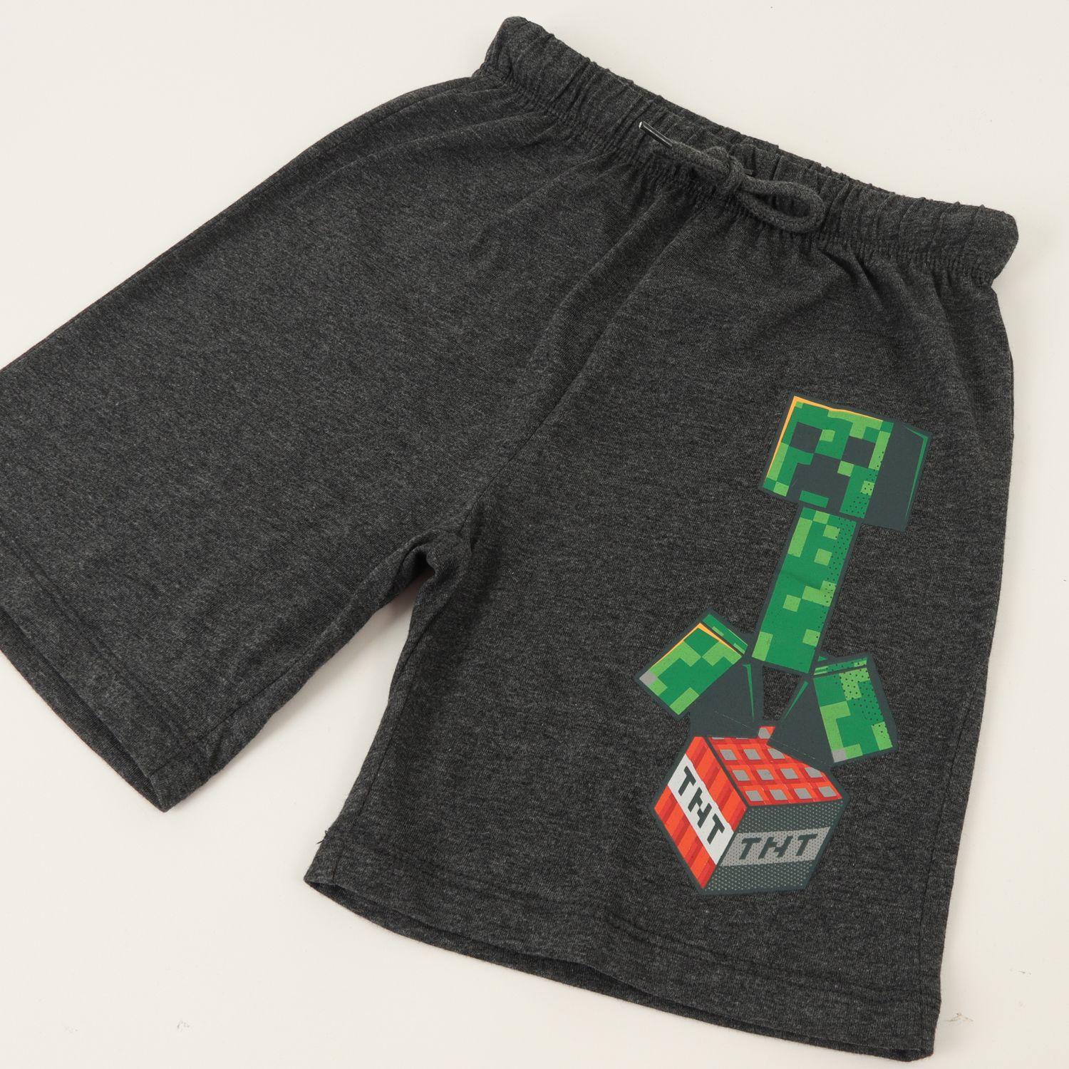 Pijama Manga Corta Niño Verde TNT Minecraft-2