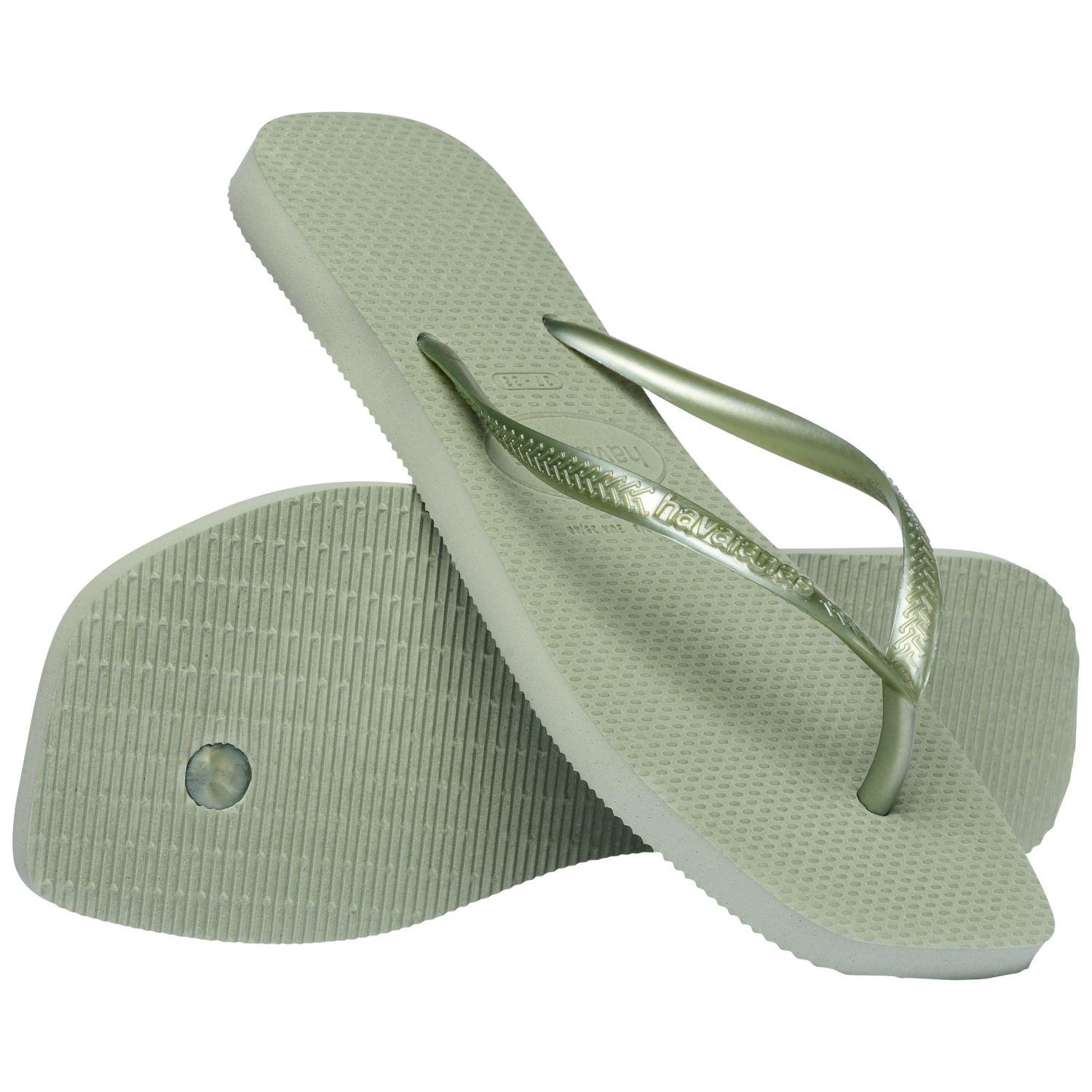 Sandalia Mujer Slim Square Verde Humo Havaianas-3