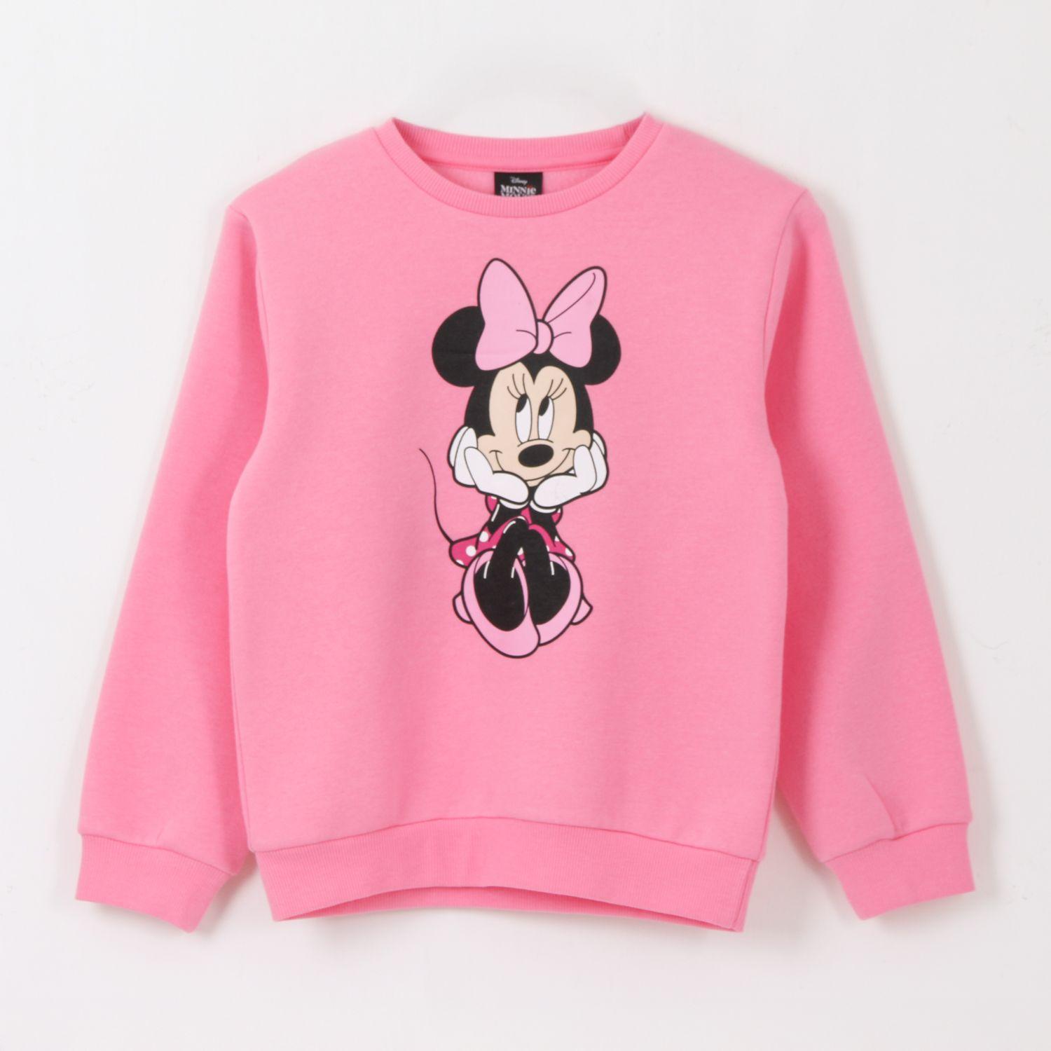 Polerón Cerrado Niña Minnie Pensando Rosado Disney-0