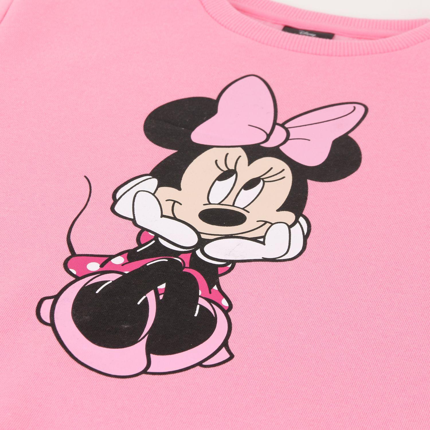 Polerón Cerrado Niña Minnie Pensando Rosado Disney-2