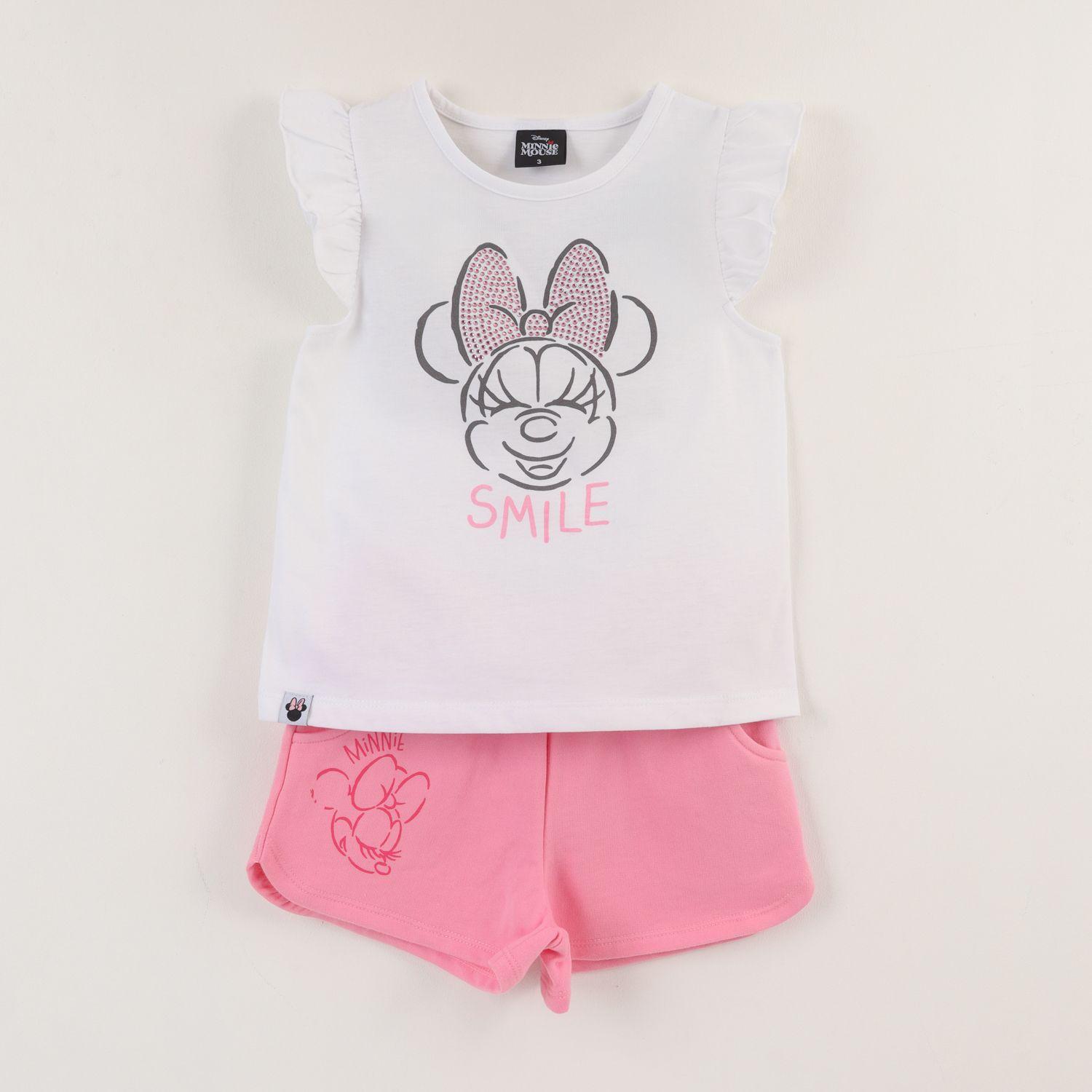 Conjunto Niña Blanco Minnie Smile Disney-0