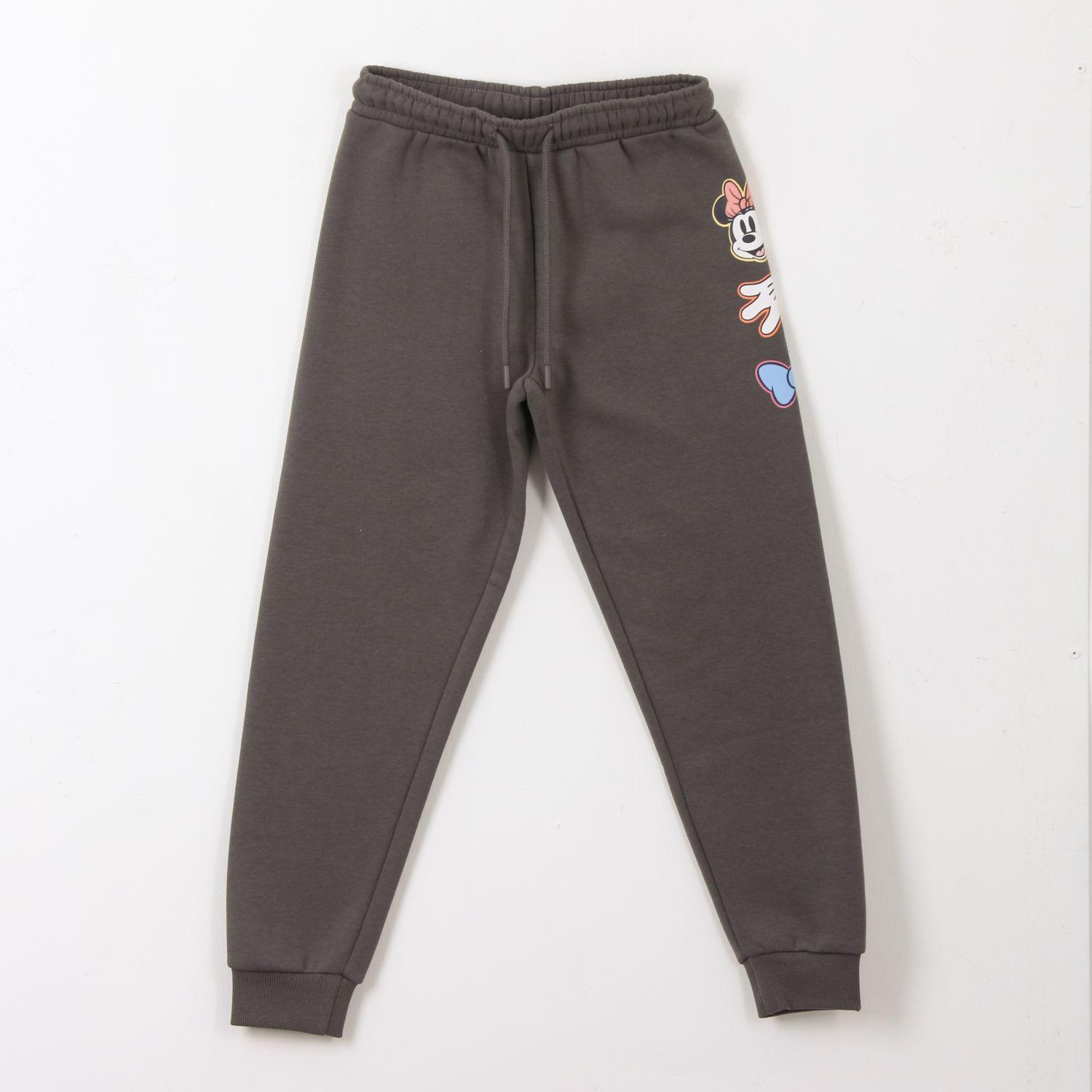 Pantalón de Buzo Niña Minnie Mouse Gris Disney-0