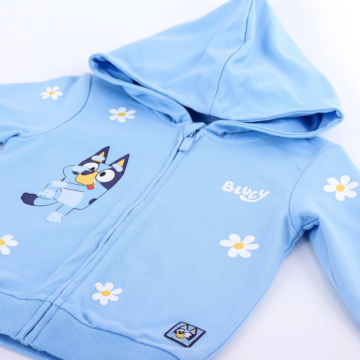 Conjunto Buzo Niña Bluey Margaritas Celeste-2