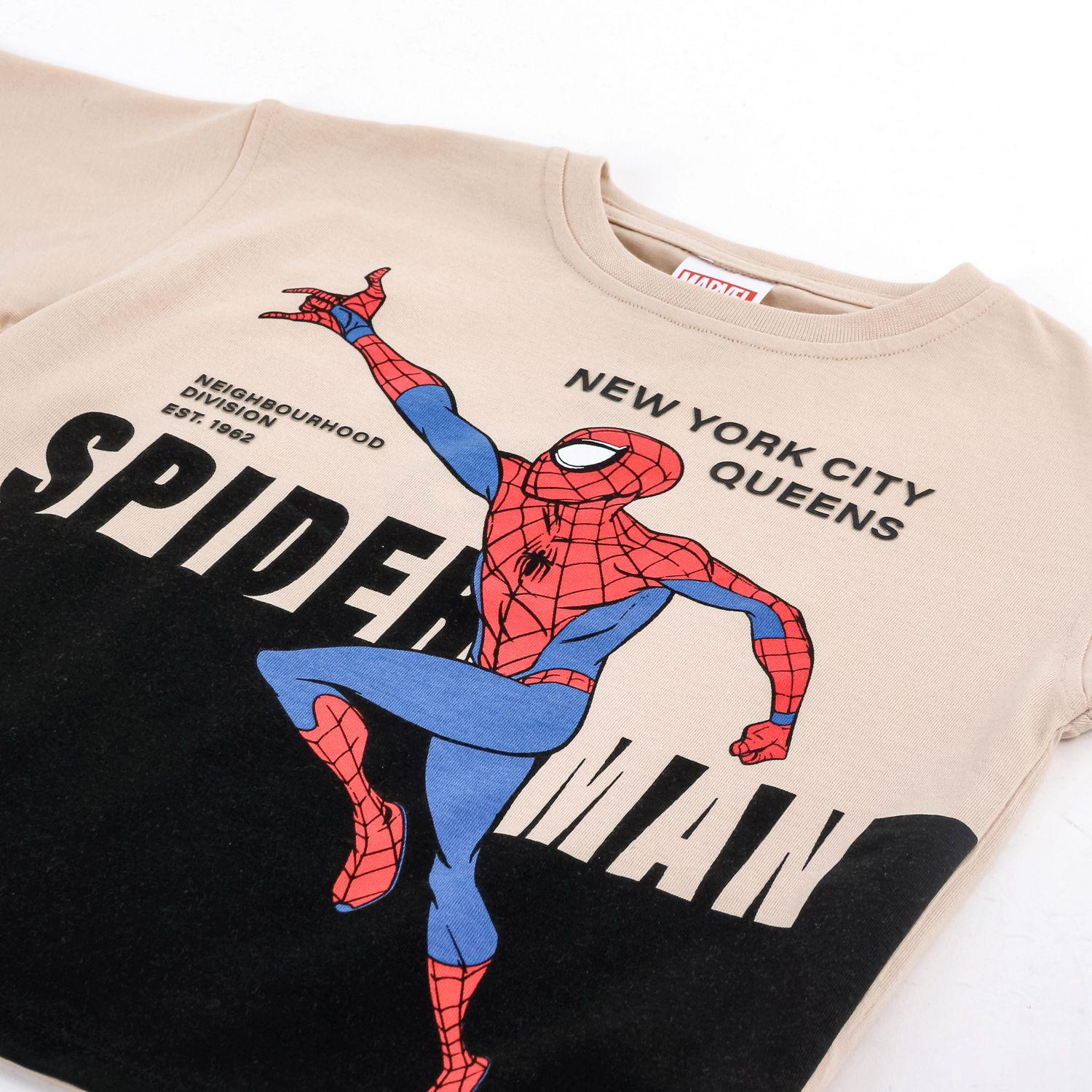 Polera Manga Corta Niño Spiderman Marvel Bicolor-2