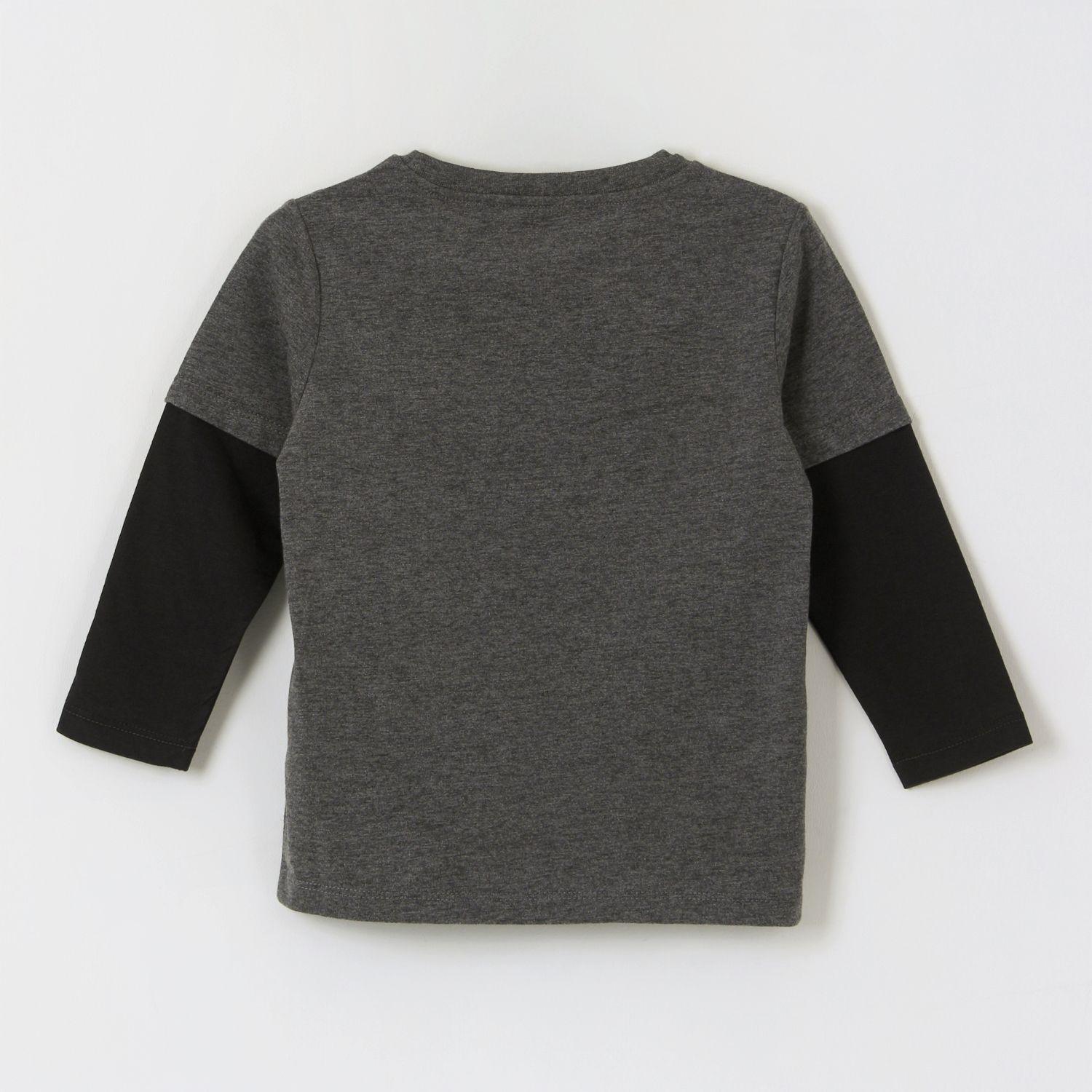 Polera Doble Manga Niño Team Spidey Gris Marvel-1