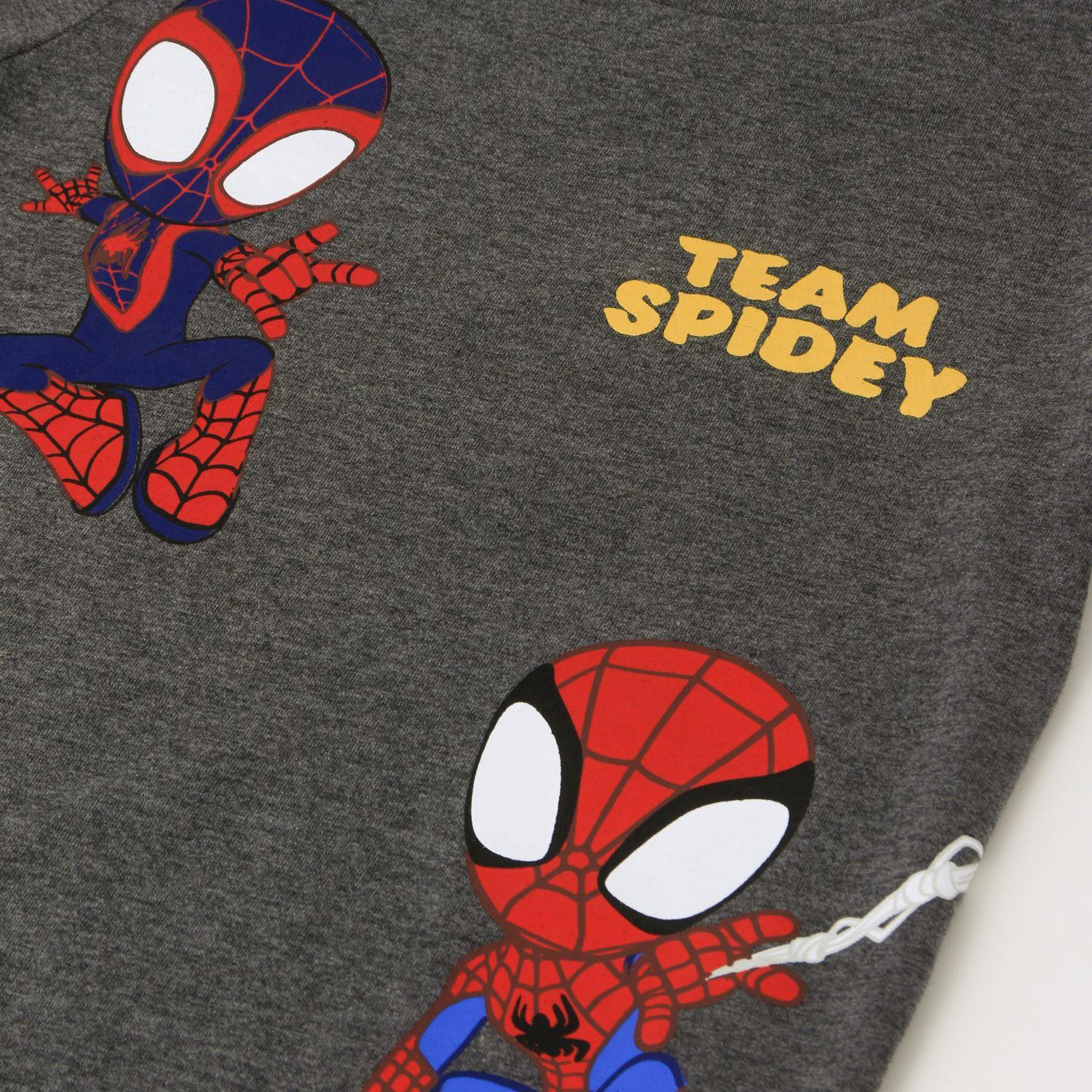Polera Doble Manga Niño Team Spidey Gris Marvel-2