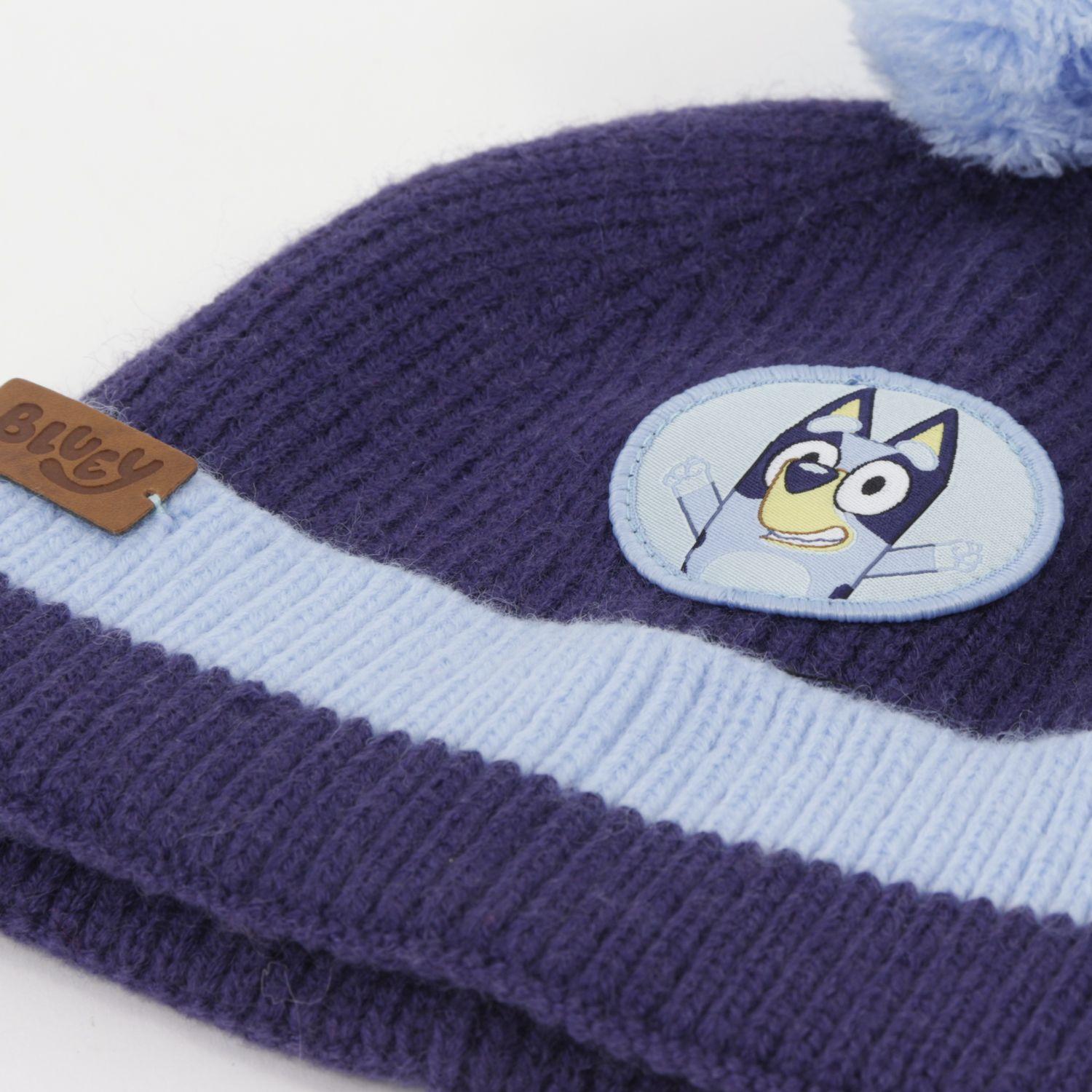 Gorro con Pompón Niño Personaje Azul Bluey-2