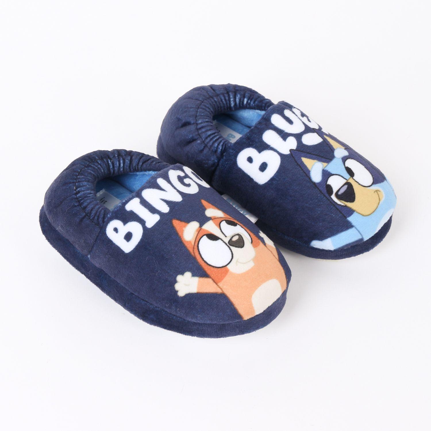 Pantufla Niño Jugando Azul Marino Bingo & Bluey-1