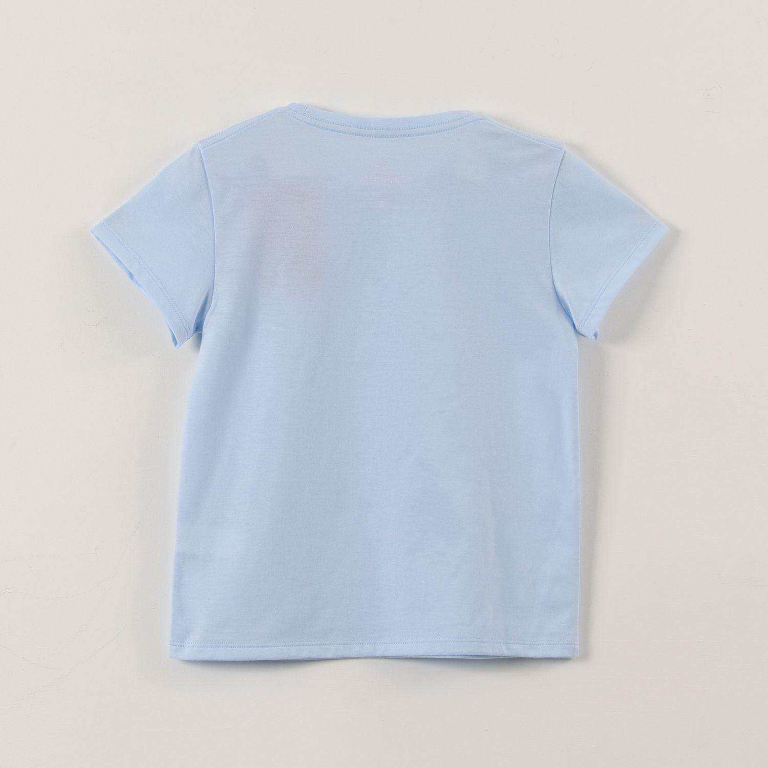 Polera Manga Corta Niña Cenicienta Princesas Celeste Disney-2