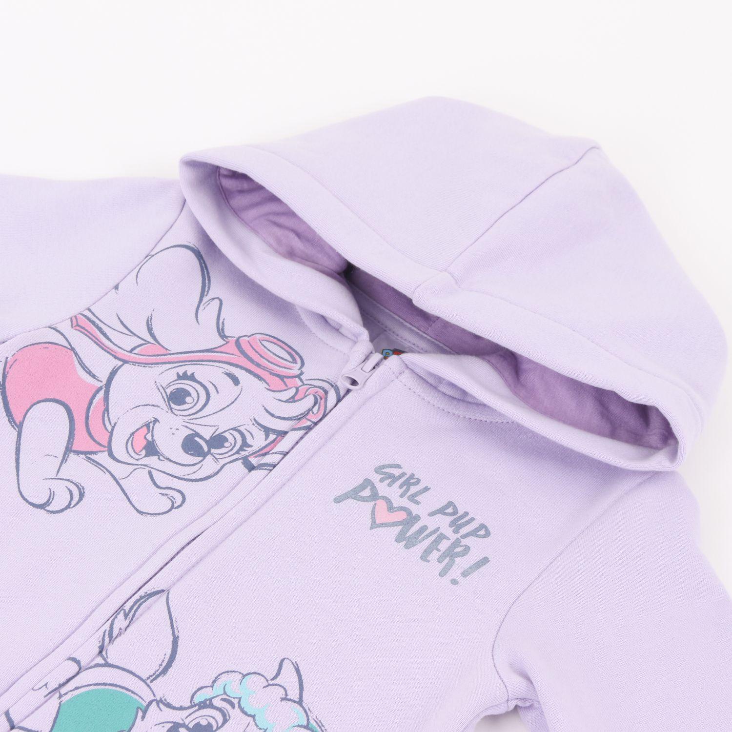 Polerón Cierre Niña Hoodie Everest & Skye Morado Paw Patrol-2