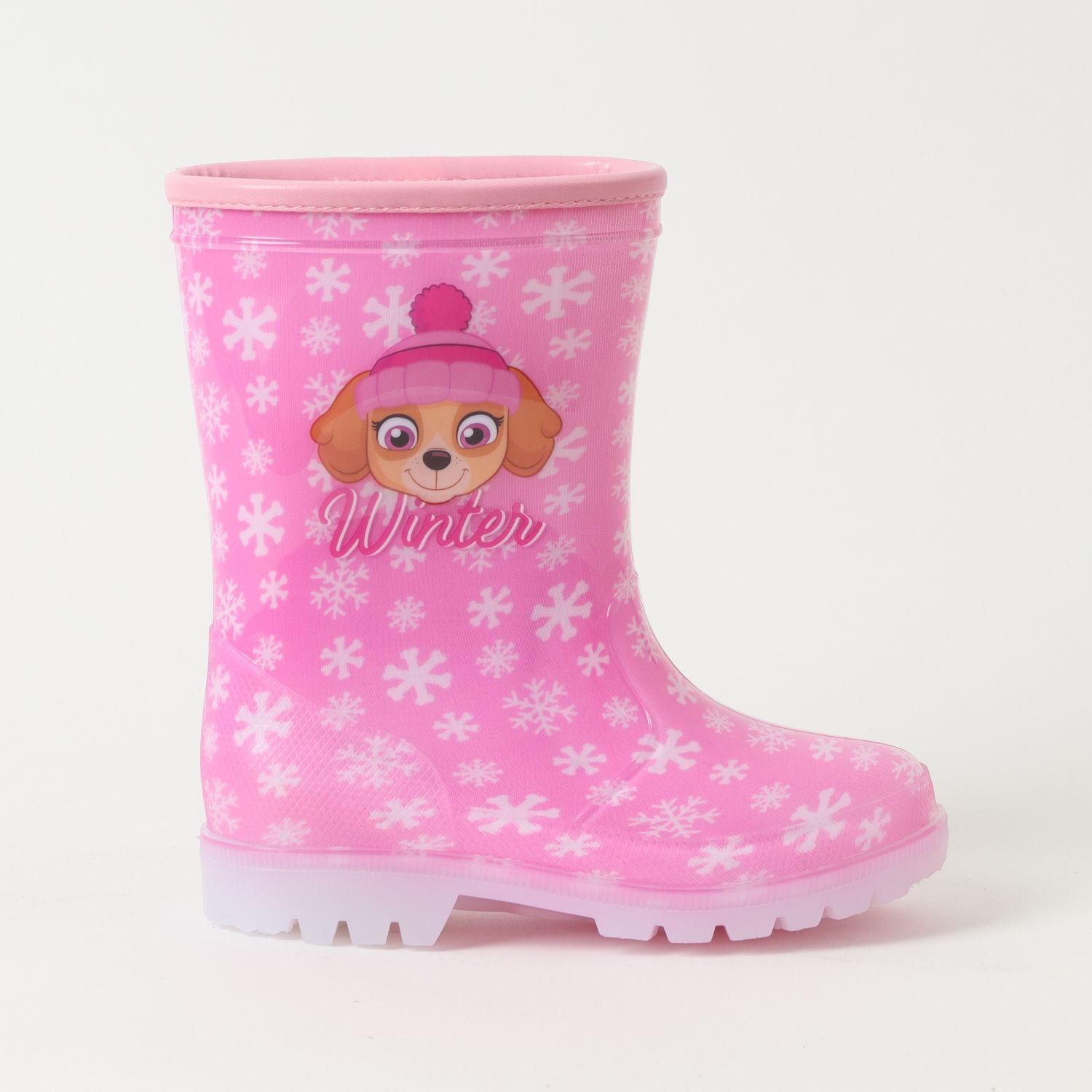 Bota De Agua Con Luces Y Chiporro Niña Rosado Paw Patrol-1