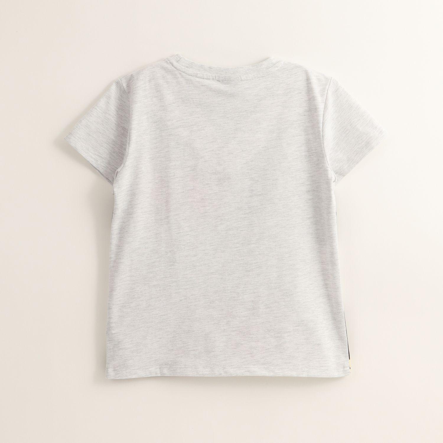 Polera Manga Corta Niña Minnie Lentejuelas Gris Disney-2