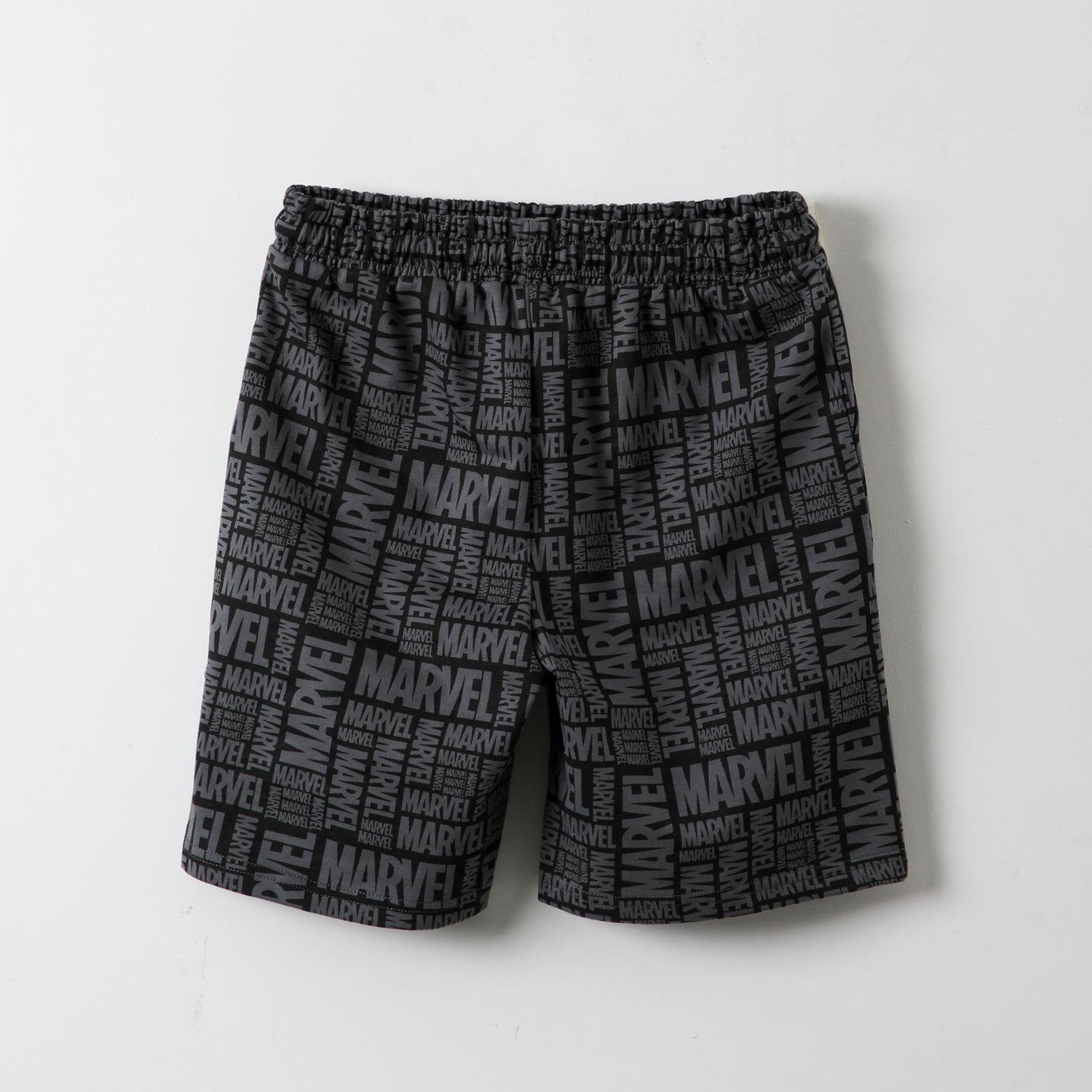Short Niño Full Print Spiderman Negro Marvel-2