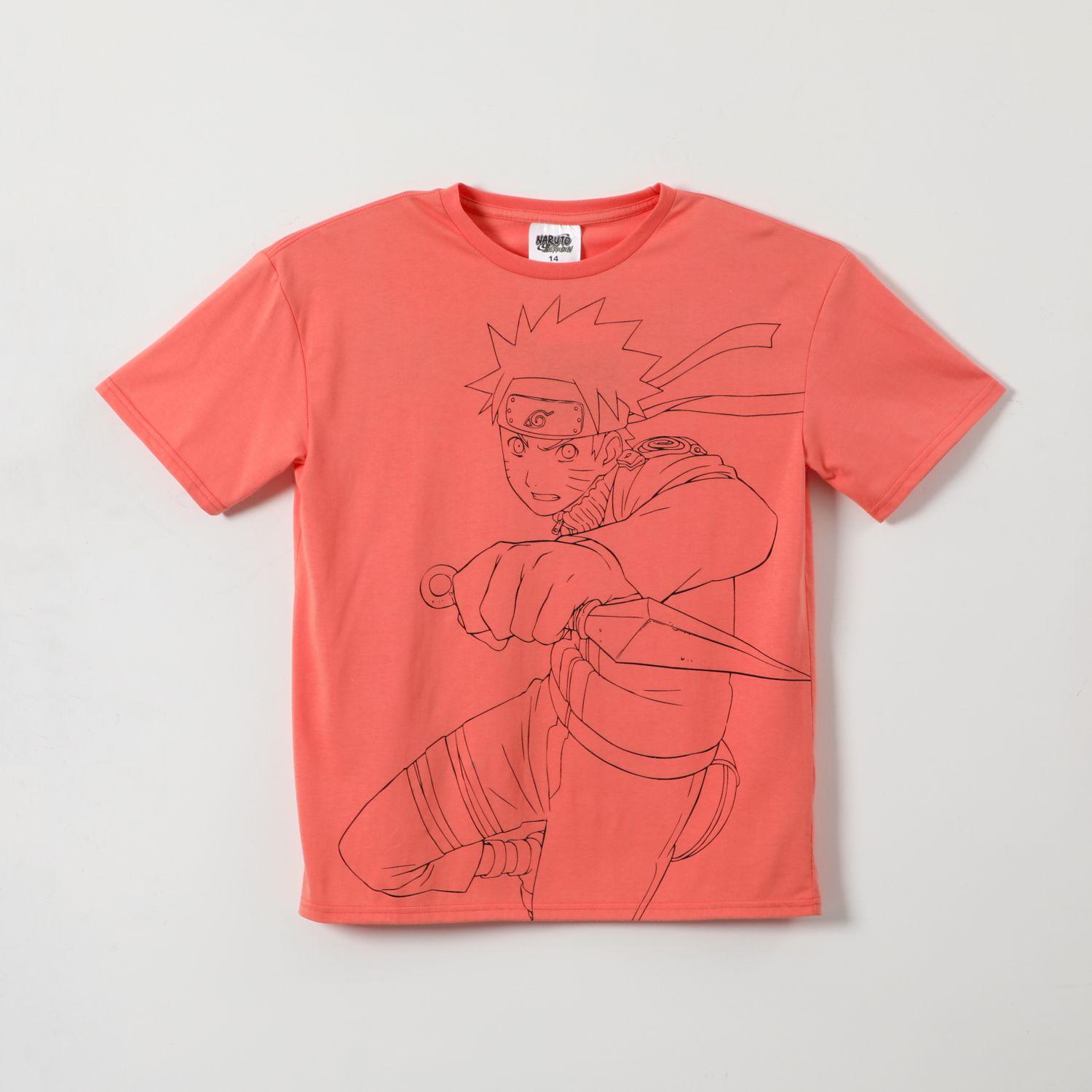Polera Manga Corta Niño Naranjo Naruto-0