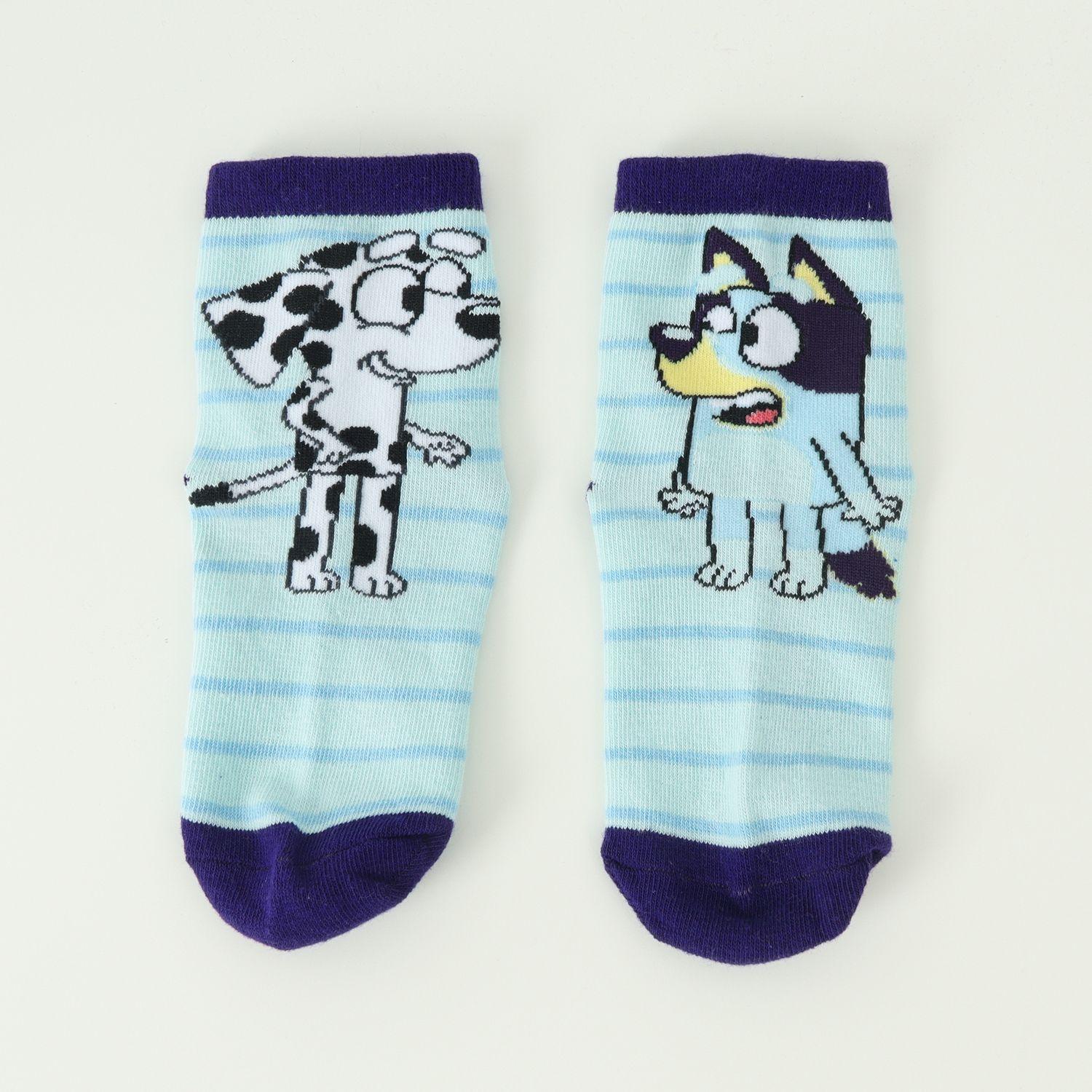 Bipack Calcetines Niño Lineas Celeste Chloe Y Bluey-3