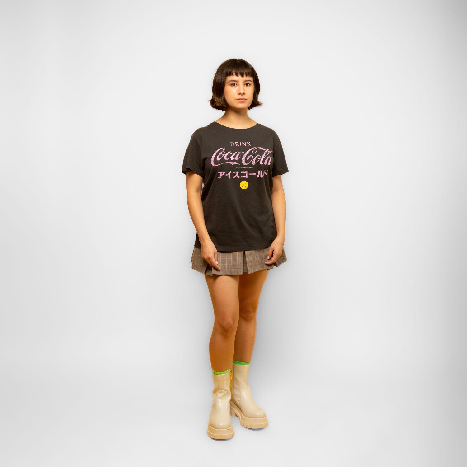 Polera Mujer Coca Cola Coke Mujer Gris-2