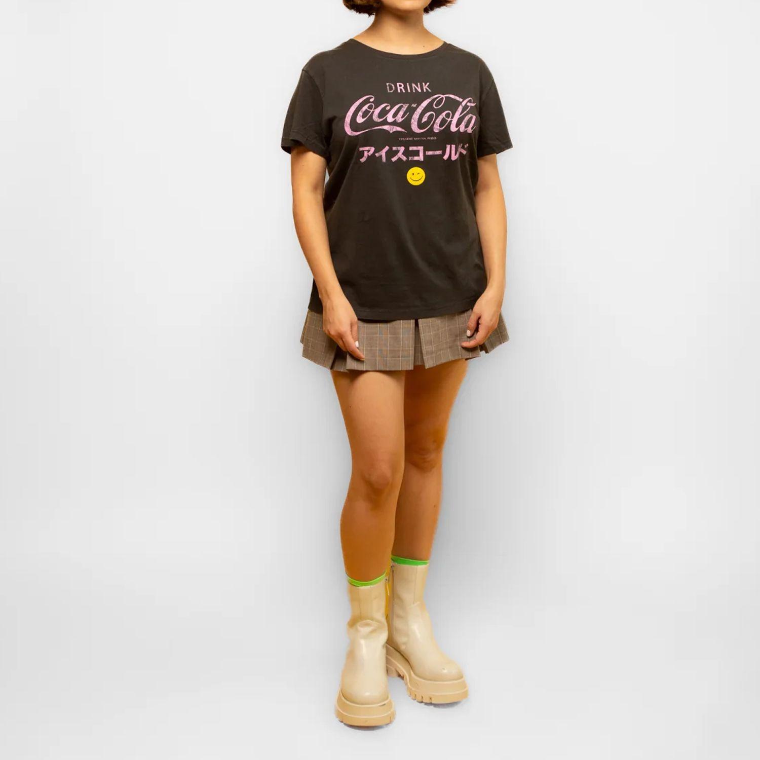 Polera Mujer Coca Cola Coke Mujer Gris-2