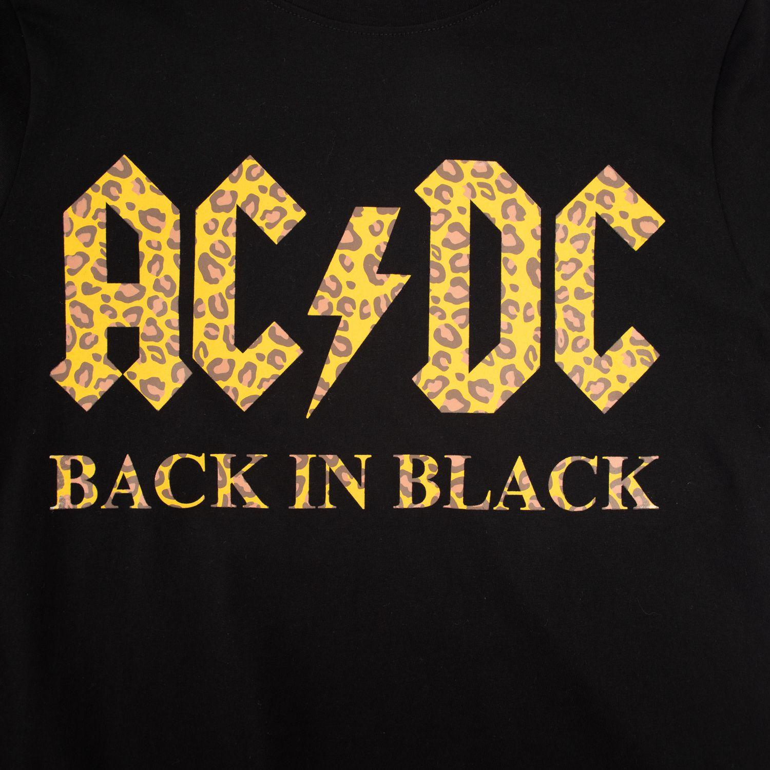 Polera Mujer  Acdc Animal Negro-1