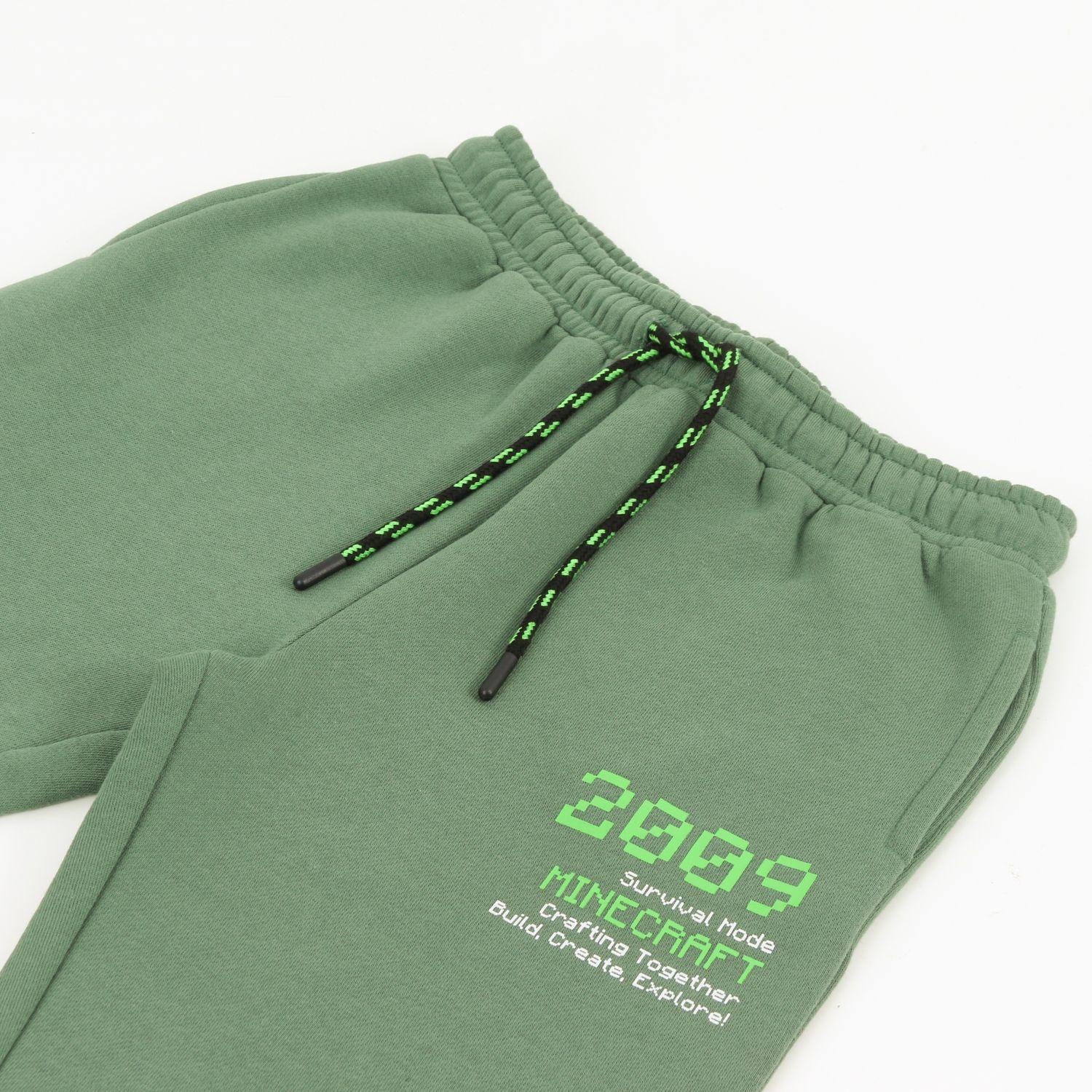 Pantalón de Buzo Niño Cargo Verde Minecraft-2